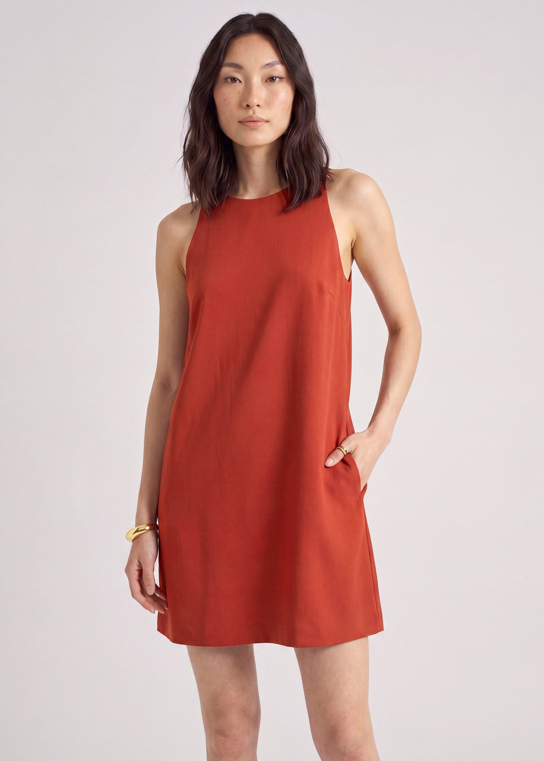 Round Neck Shift Dress - Image 9