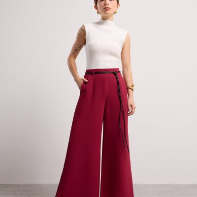 PETITE Leggy??Jules Tailored Crepe Palazzo Pants