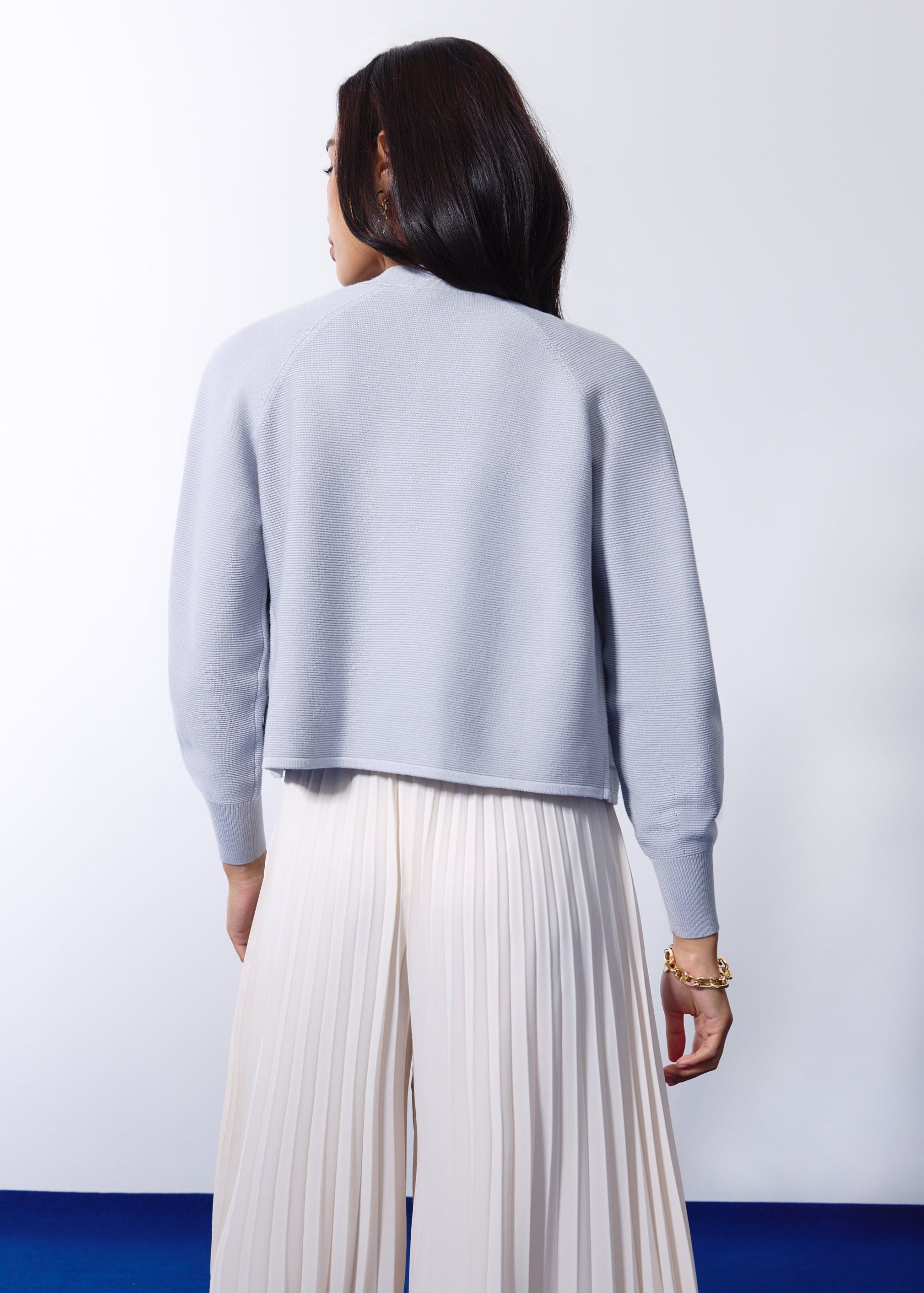 Priya Relaxed Classic Knit V-neck Cardigan - Image 16