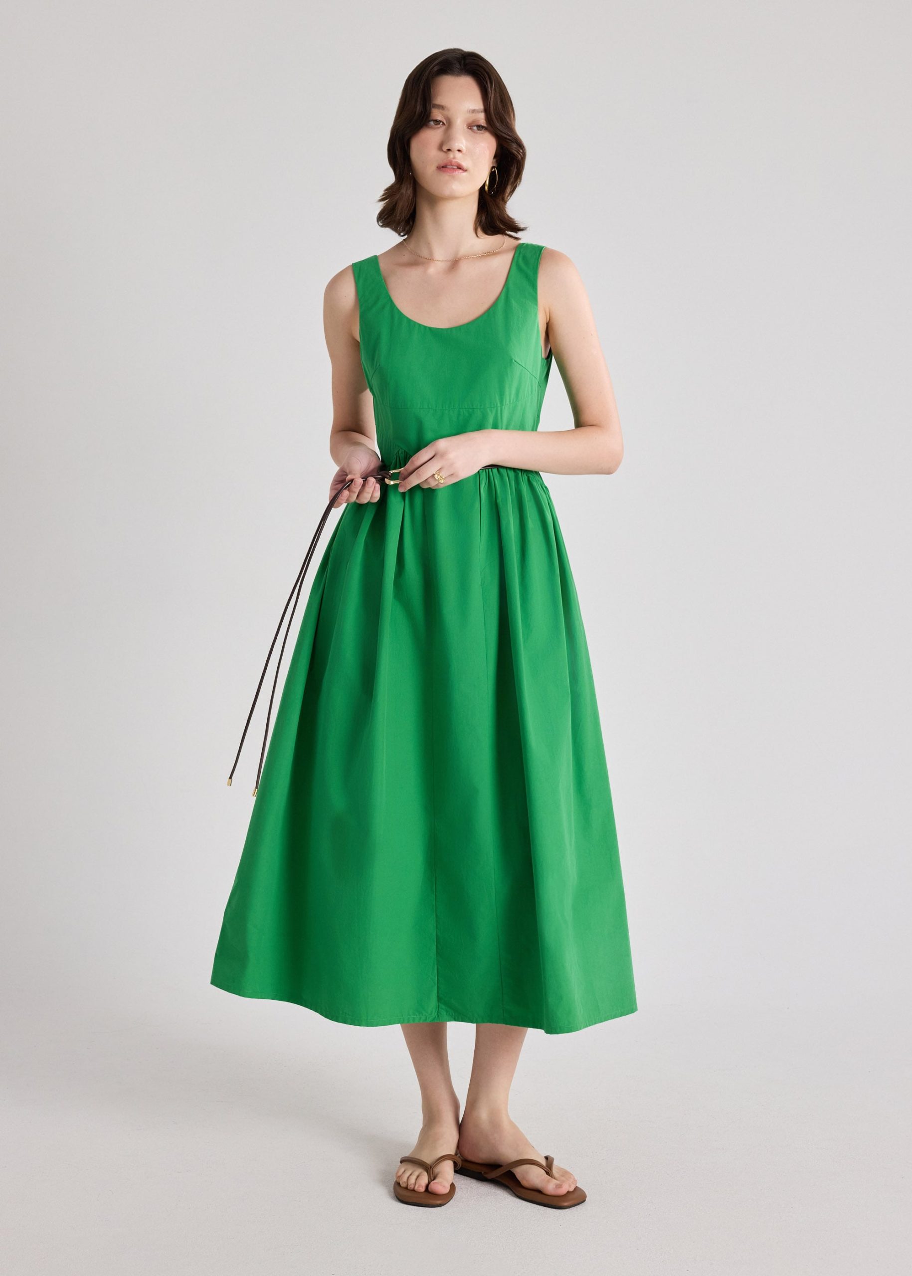 Cotton Fit & Flare Dress - Image 9