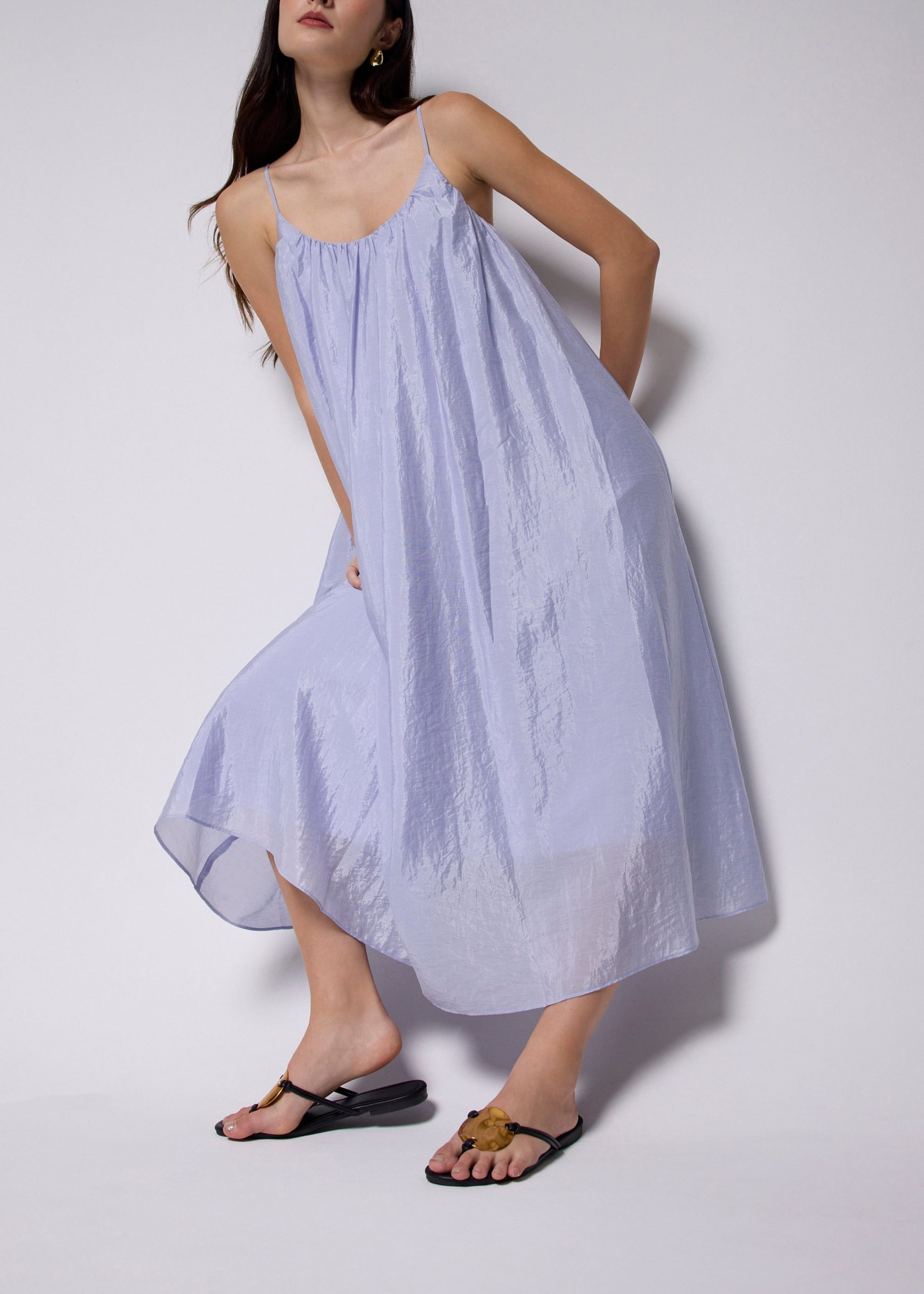 Scoop Neck Trapeze Midaxi Dress - Image 8