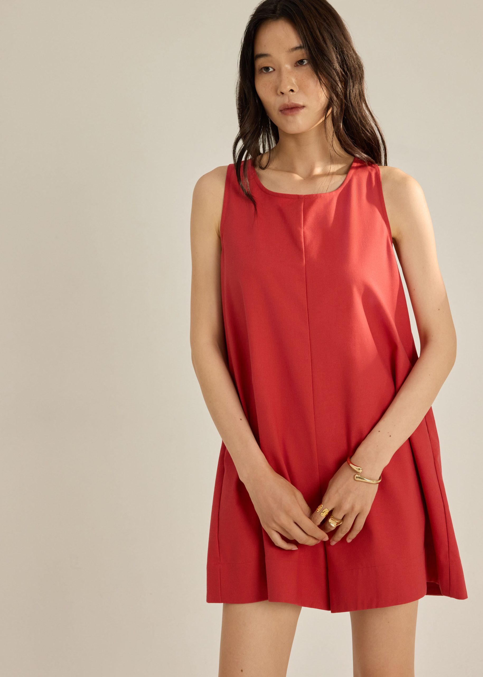 Back Tie A-Line Romper - Image 14