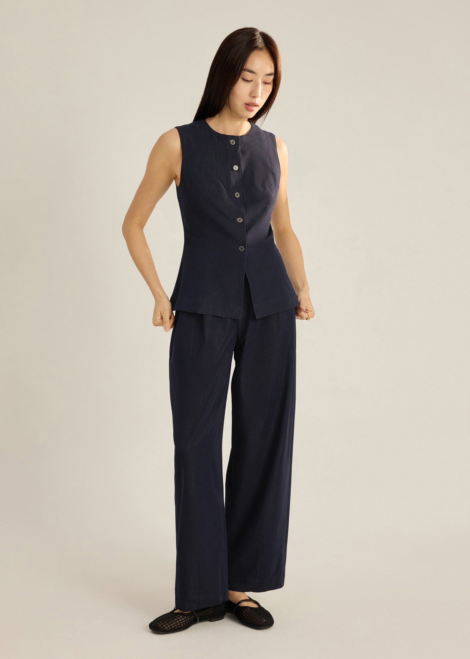 Veda Chambray Vest Top - Image 5
