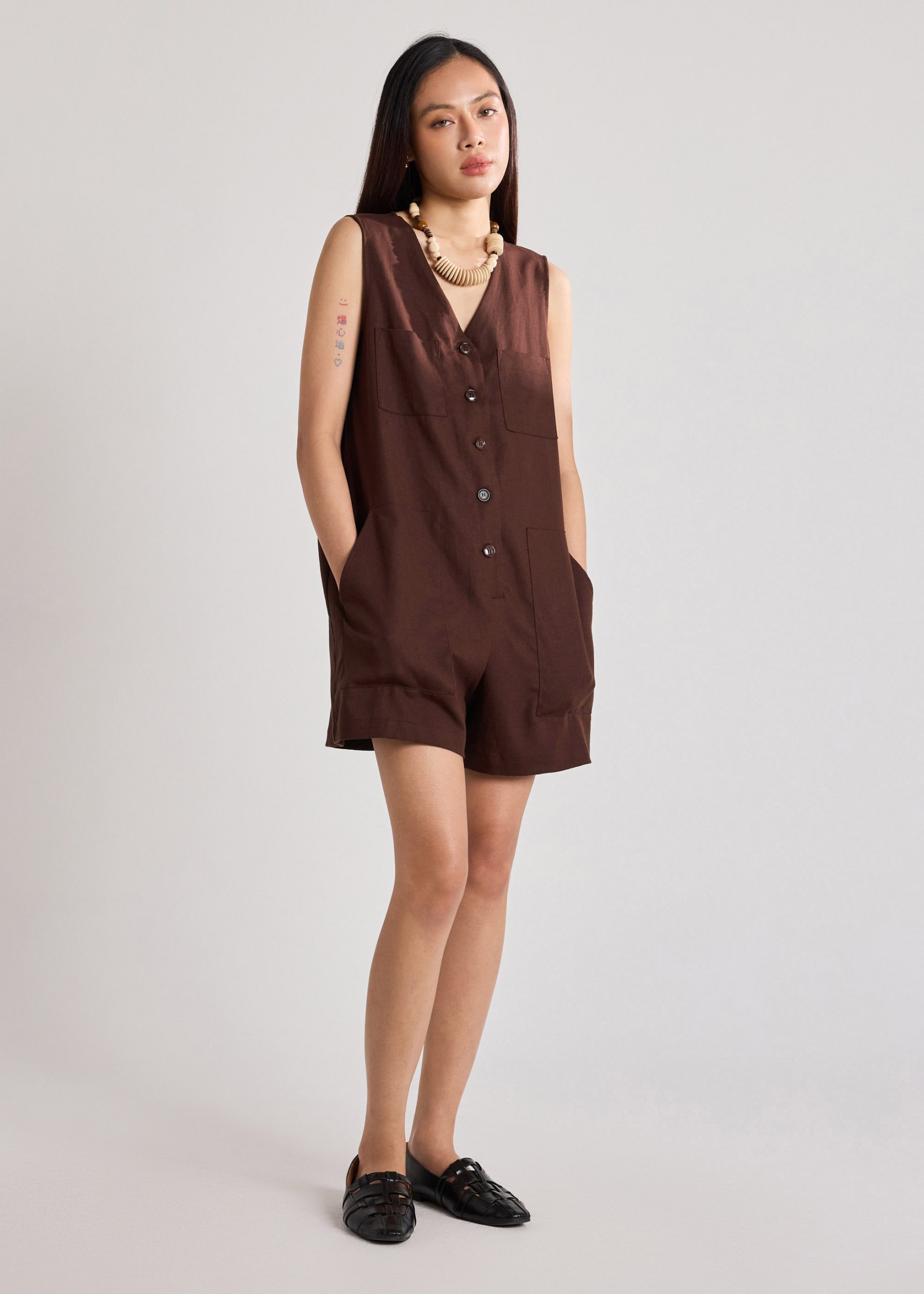 Patch Pocket Romper - Image 2