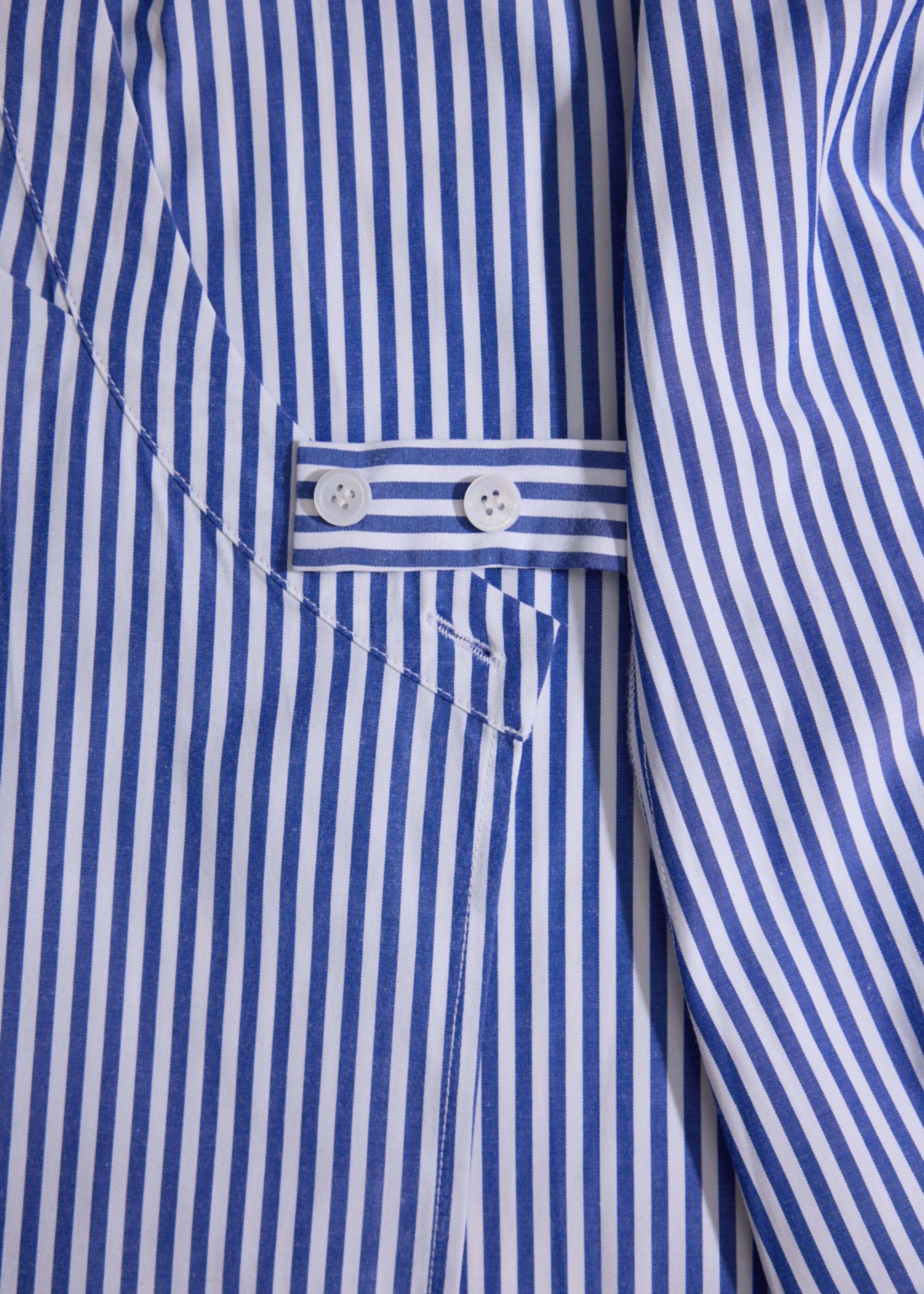RuchedReady® Striped Cotton Collared A-line Mini Dress - Image 4
