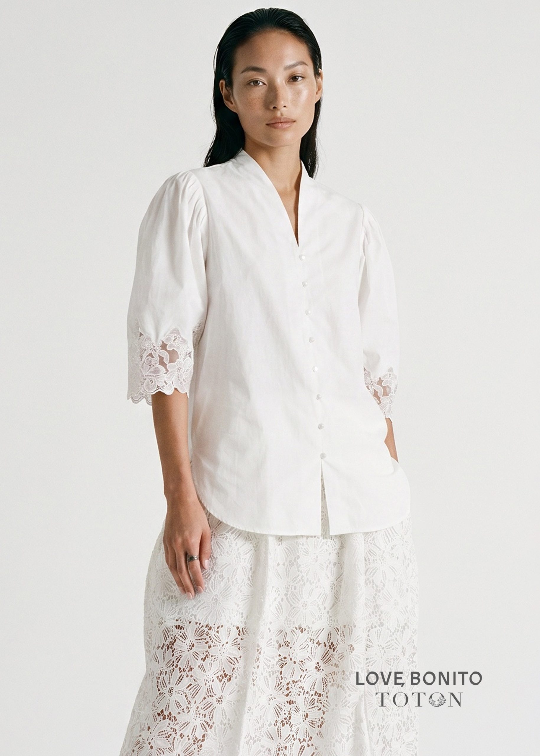 Love, Bonito x TOTON Lace Trim Kebaya Top - Image 10