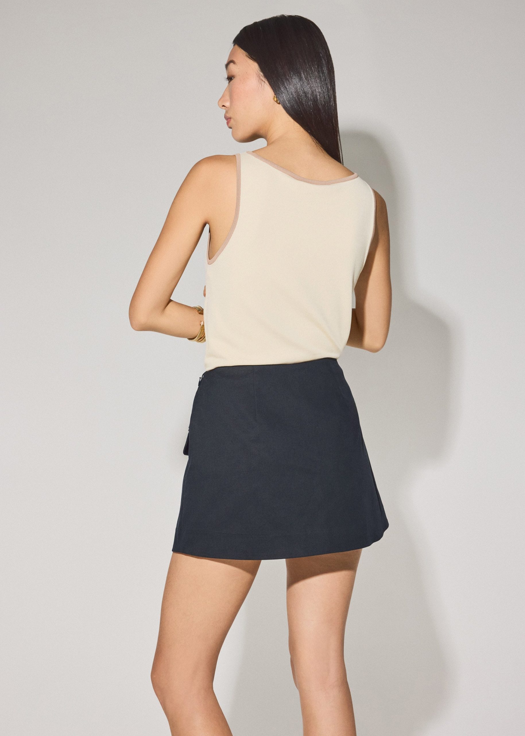 Lyocell Cargo A-line Mini Skort - Image 6