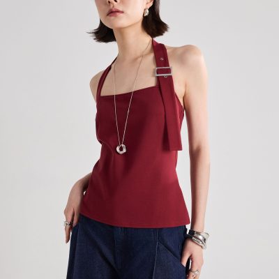 Jersey Buckle Strap Top