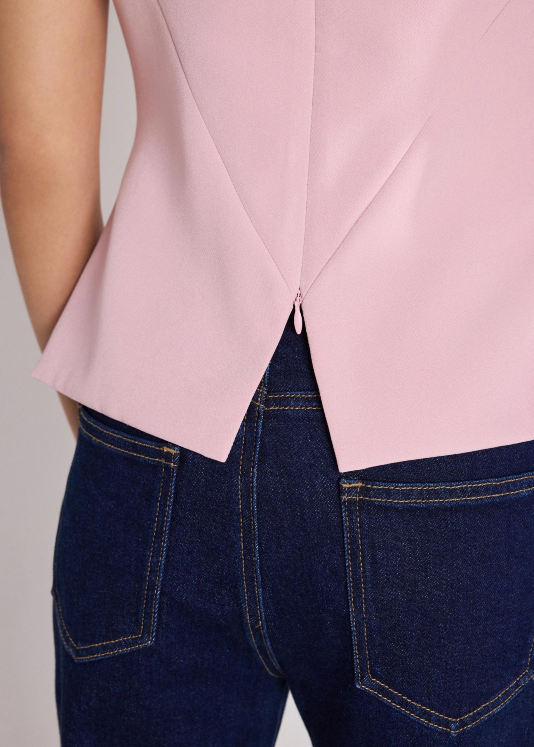 Crepe Draped Pleat Top - Image 7