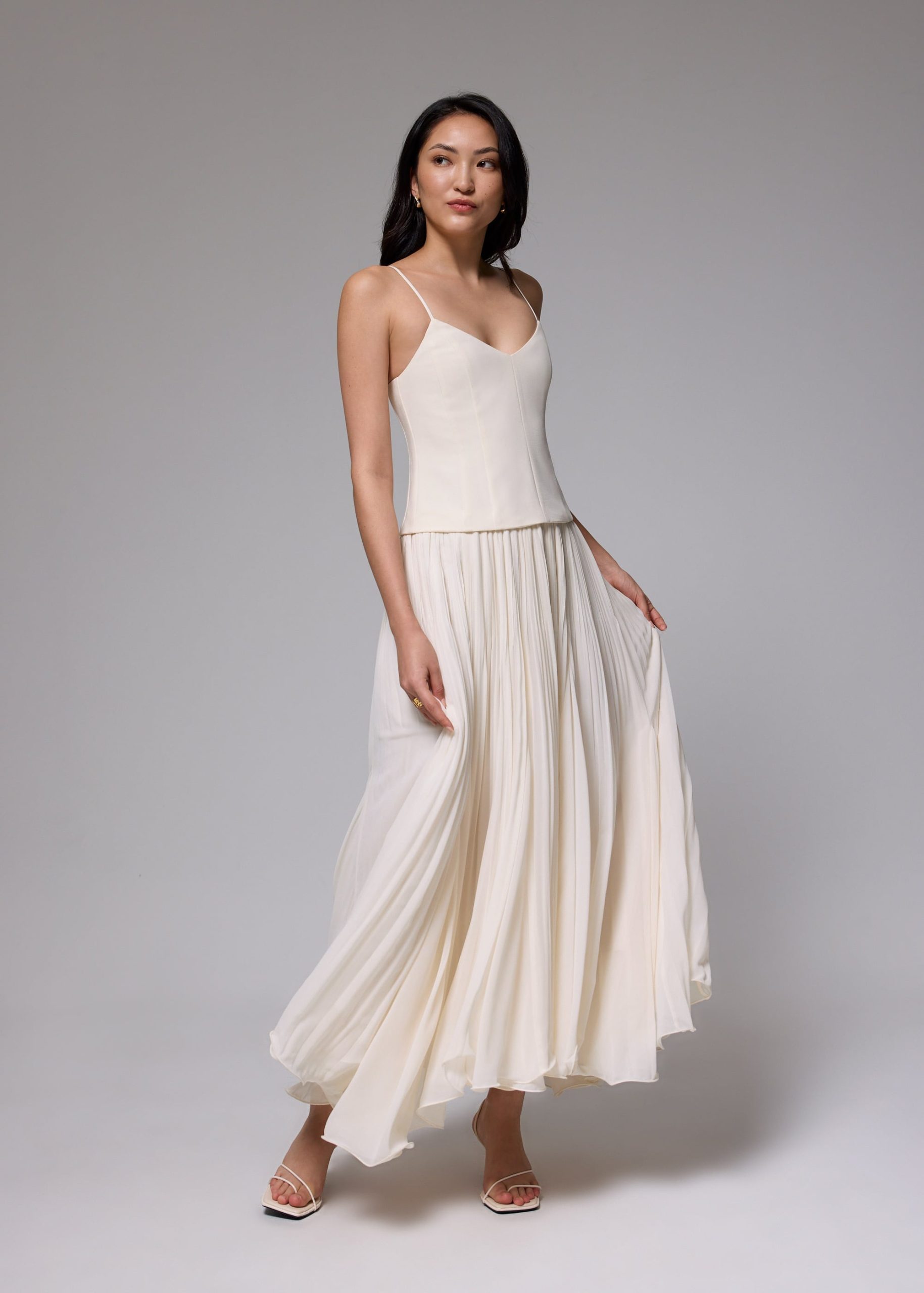 Pleated Fit & Flare Dress - Image 32