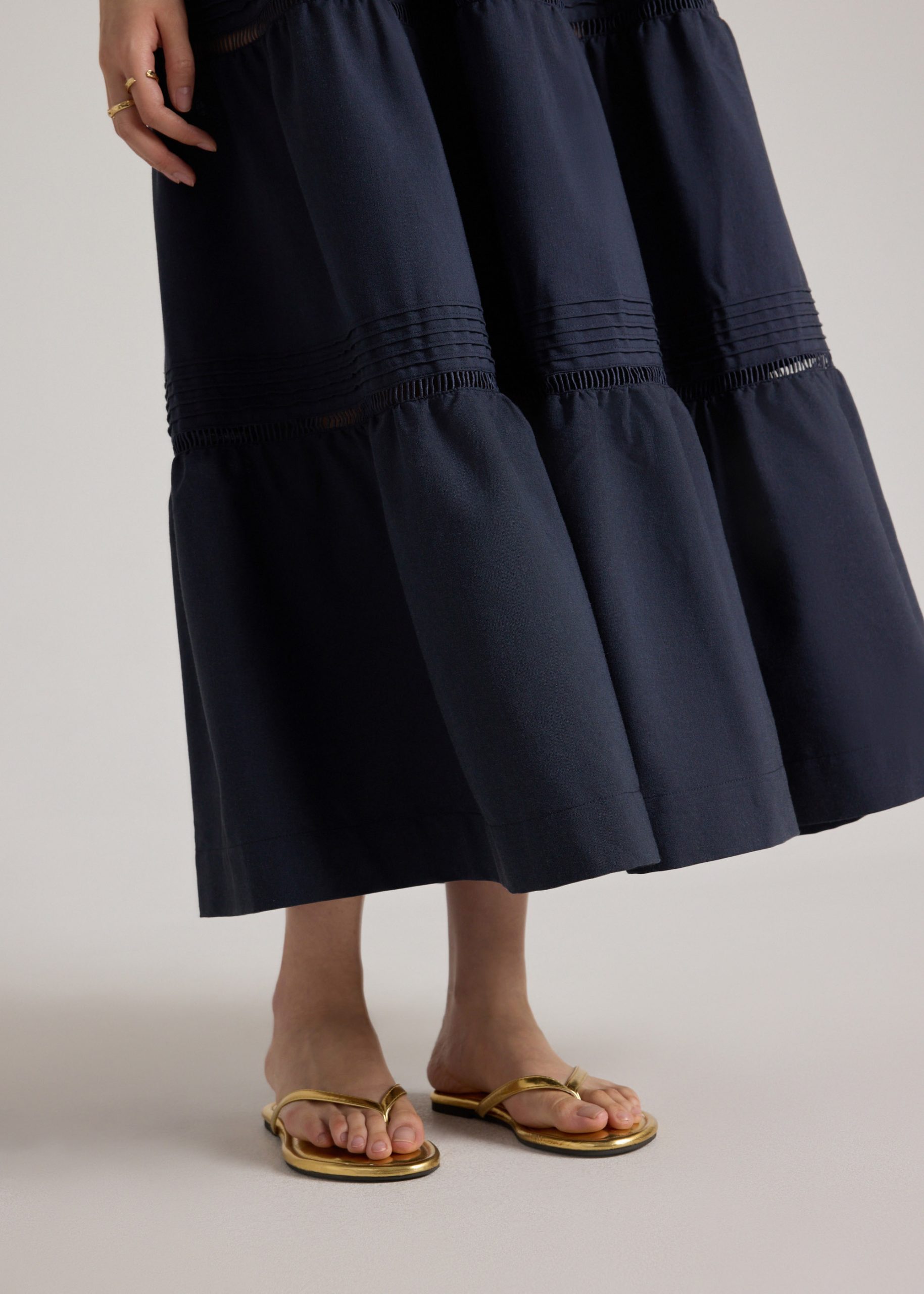 Pintuck Trapeze Dress - Image 11