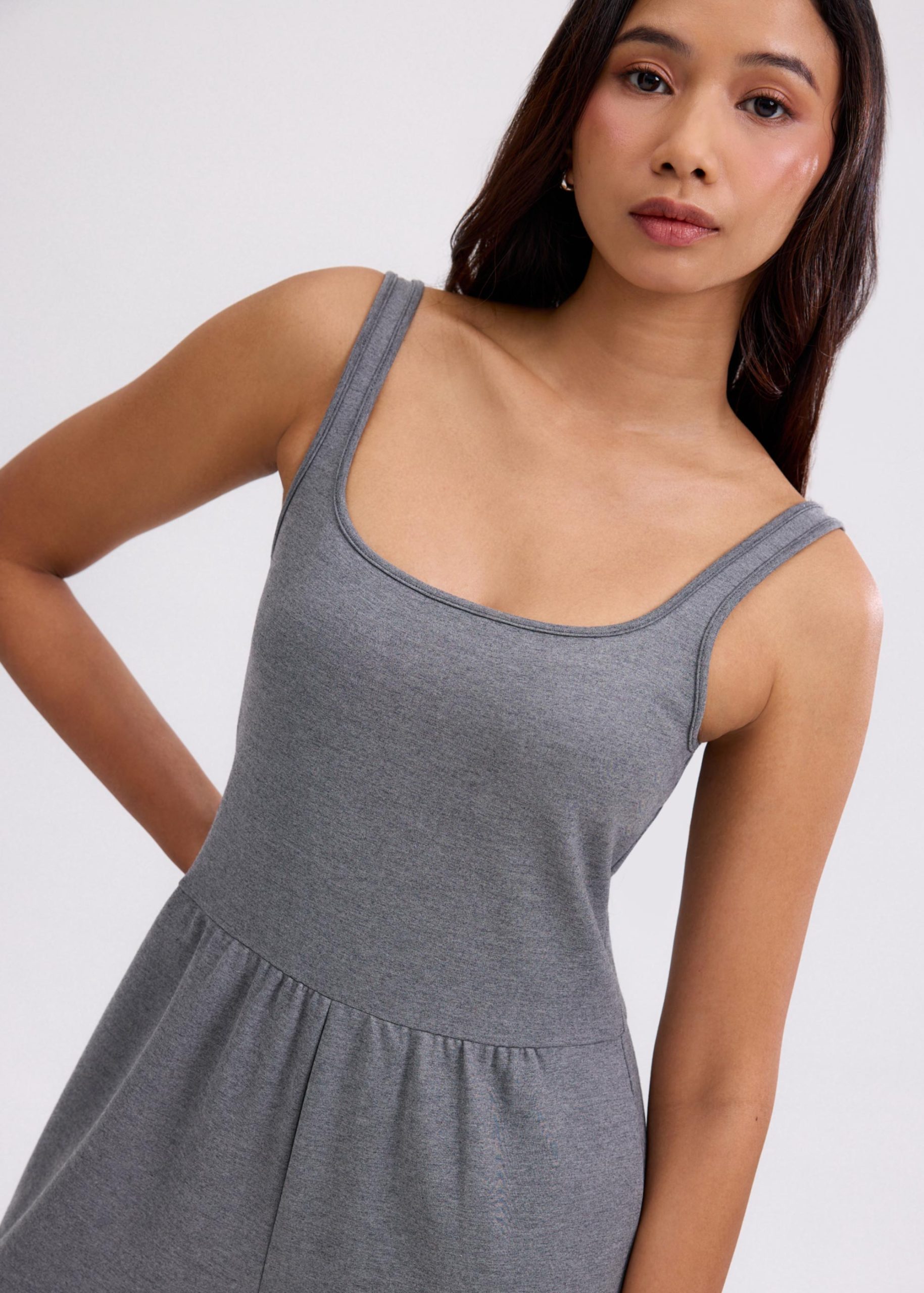 Leggy??Elastic Jersey Square Neck Jumpsuit - Image 9