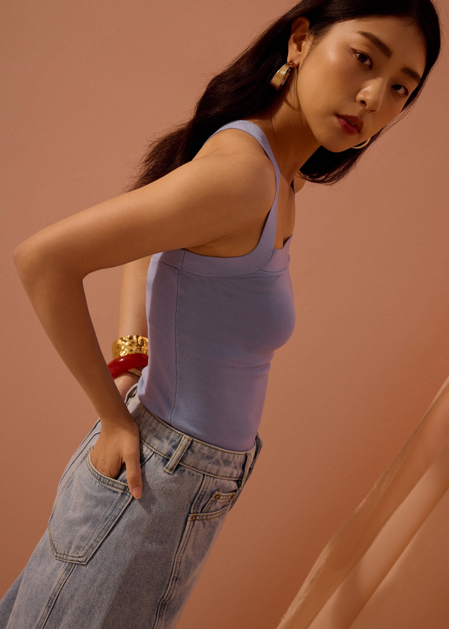 Tola Knit Cross Back Tank Top - Image 25