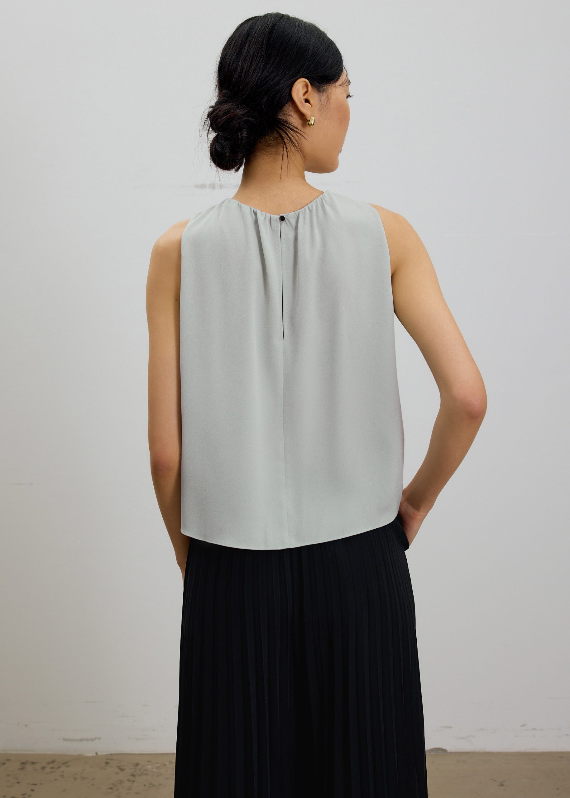 Amy Satin Pleated Top - Image 15