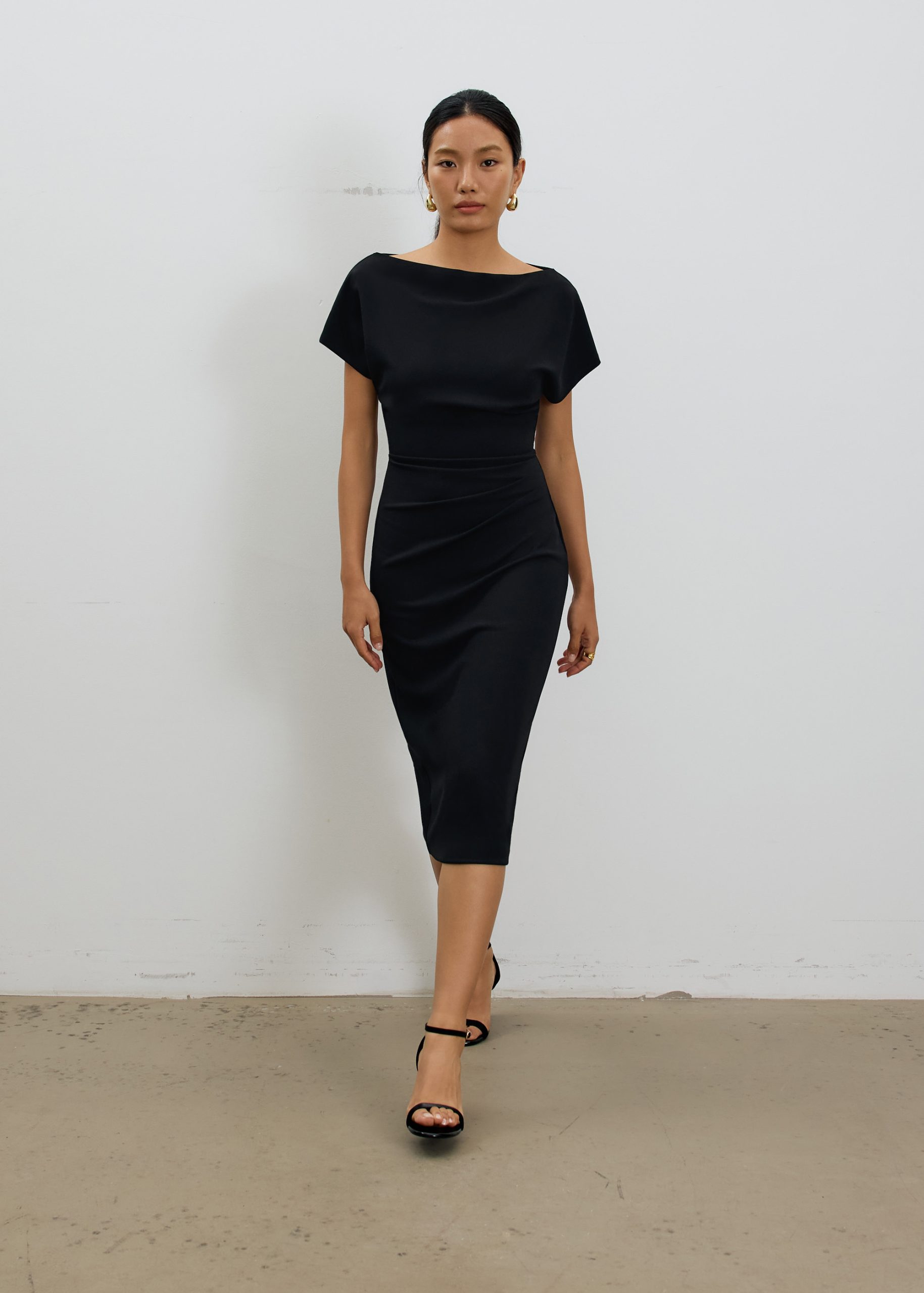 Amala Multi-way Drape Midi Dress - Image 2