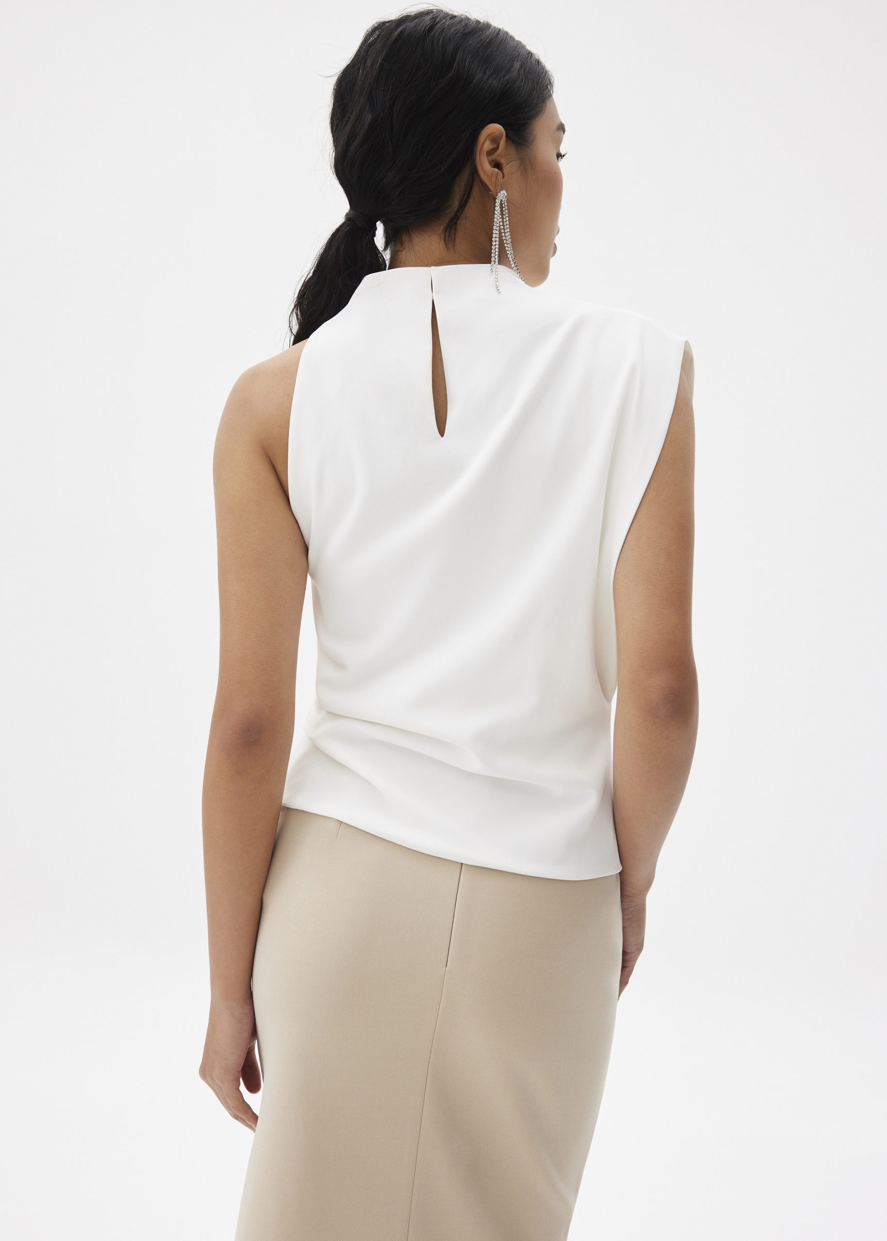 Maya Asymmetric Drape Blouse - Image 14