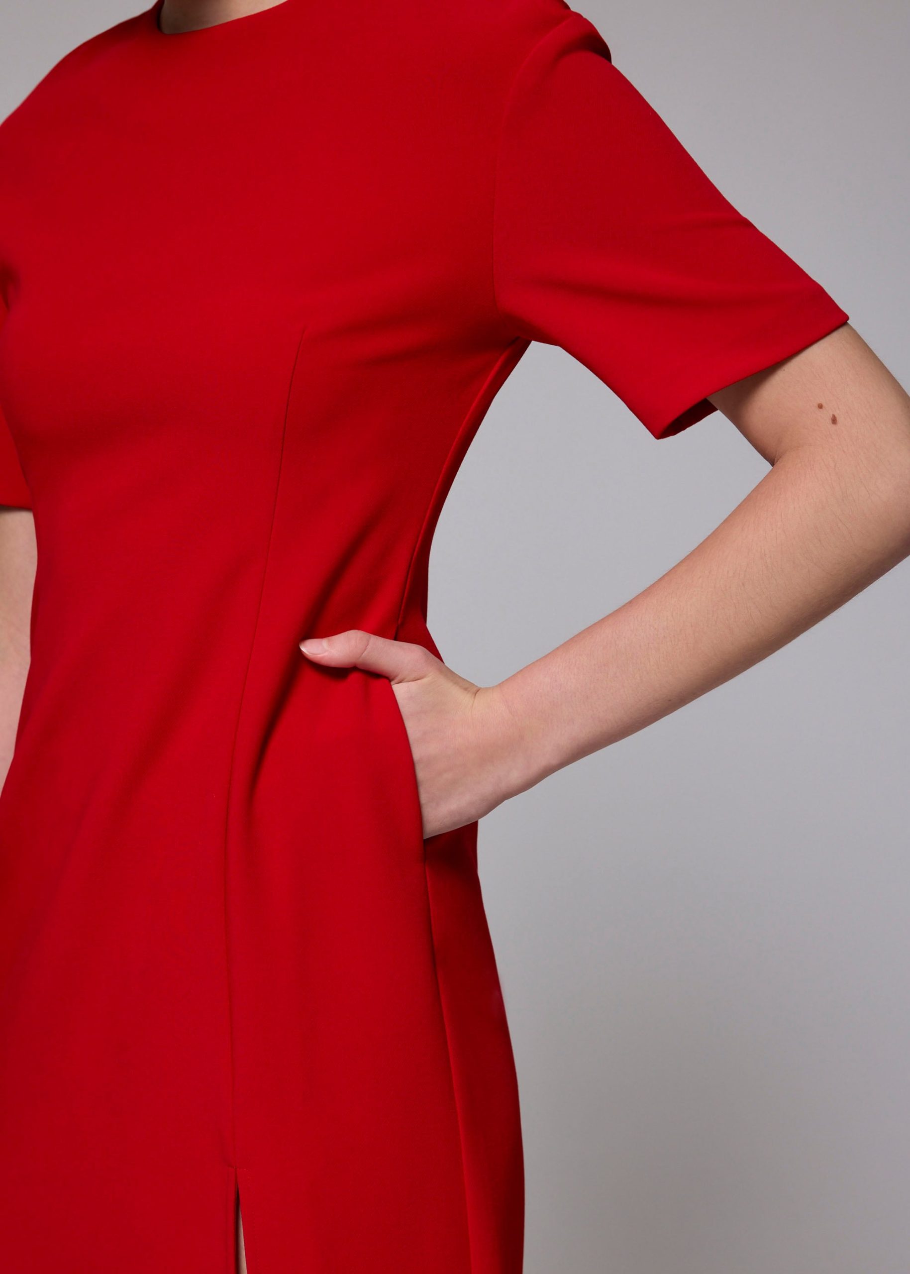 Round Neck Column Midaxi Dress - Image 8