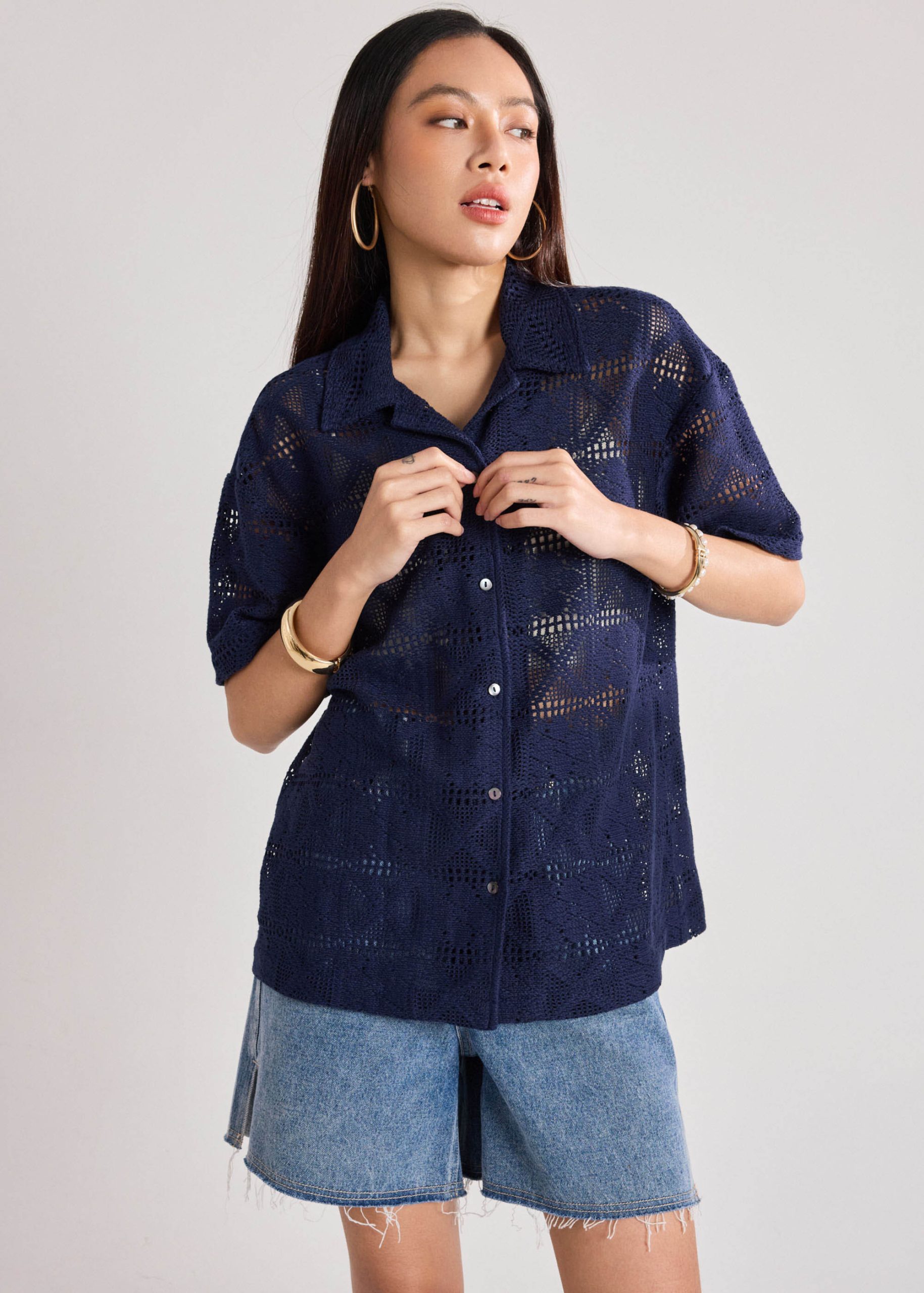 Crochet Relaxed Shirt - Image 4