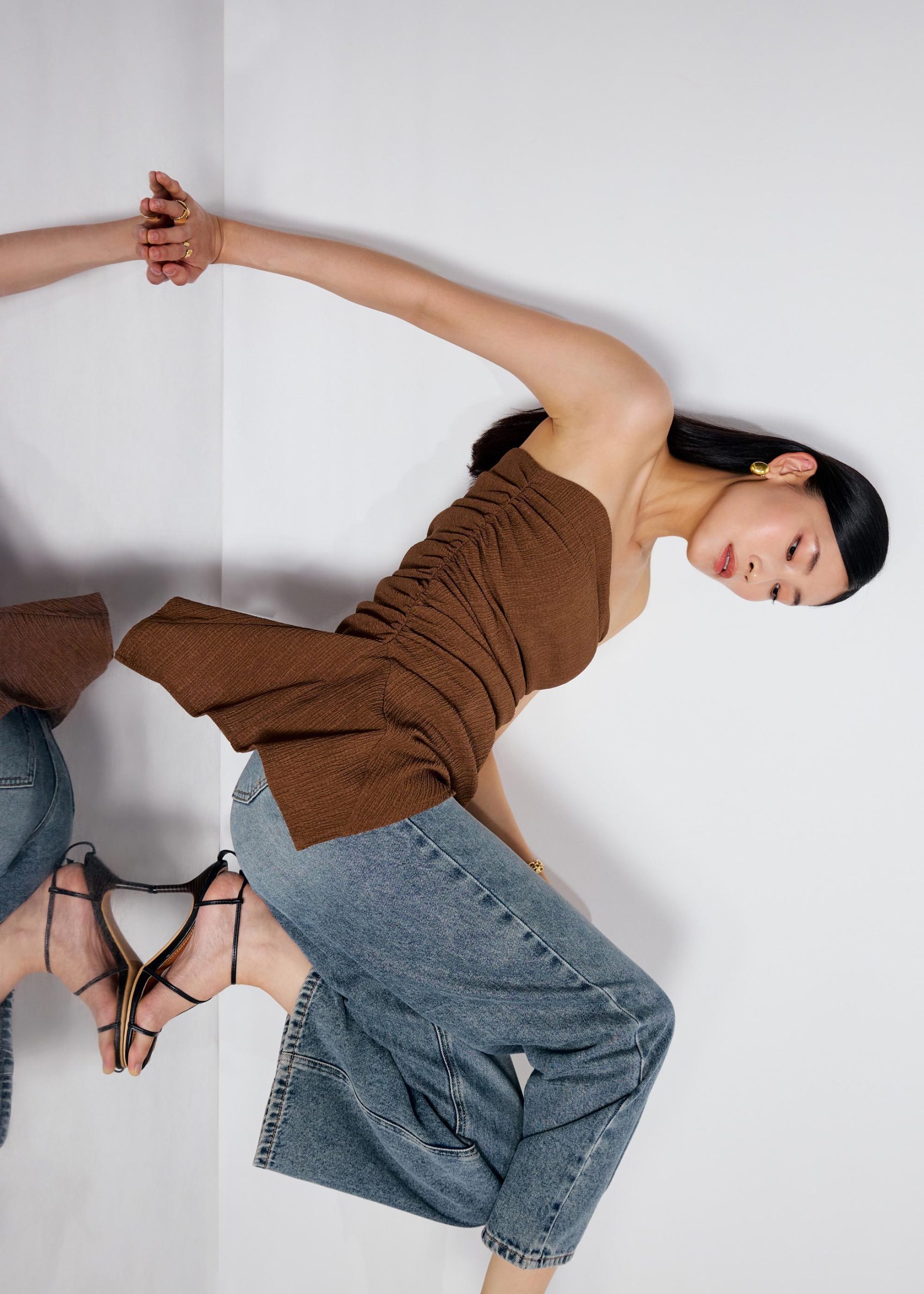 BraFree by LB Textured Asymmetric Hem Tube Top - Image 8