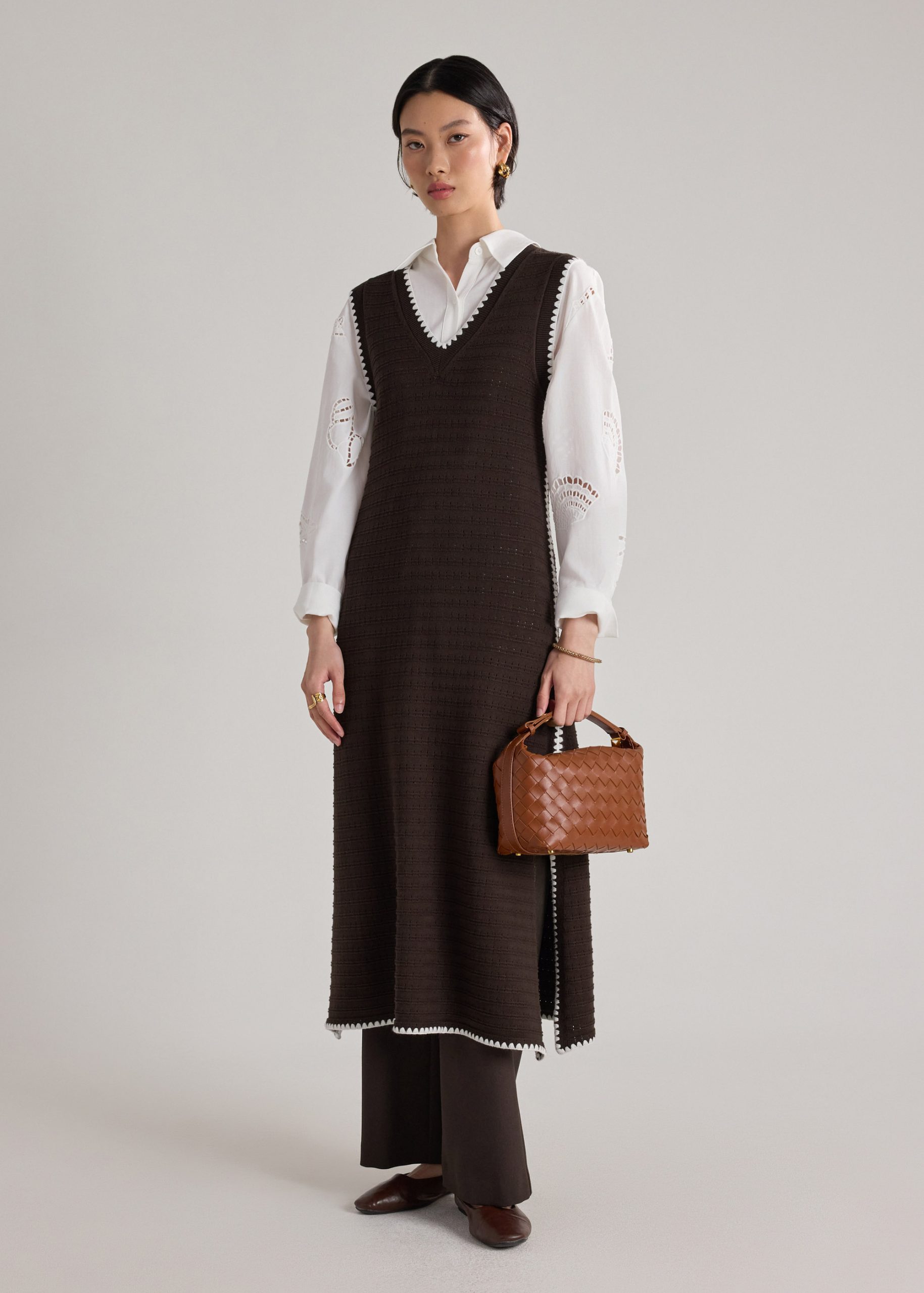 Multi-way Blanket Stitch Knit Dress - Image 12