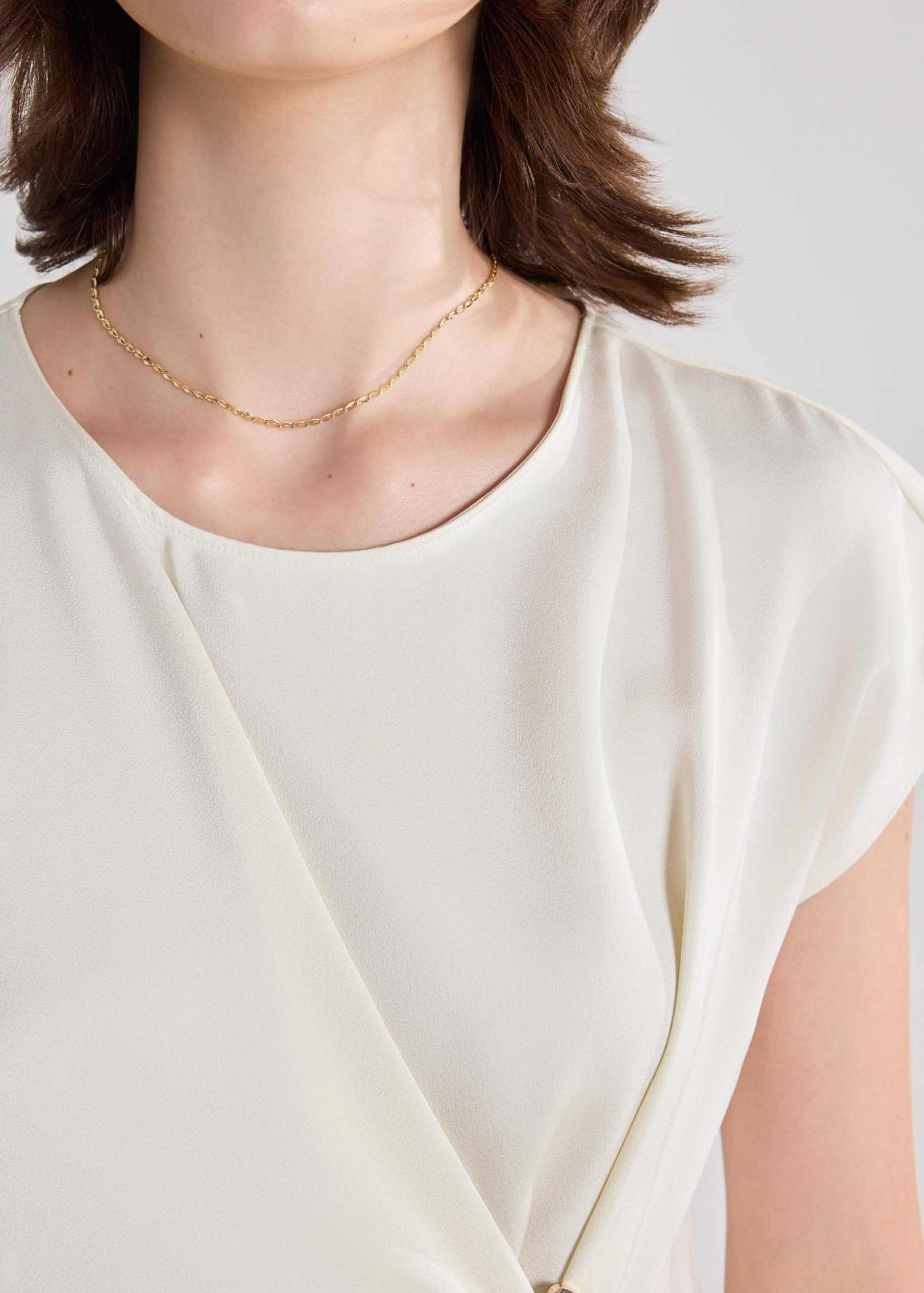 Alina Satin Top With Brooch - Image 17