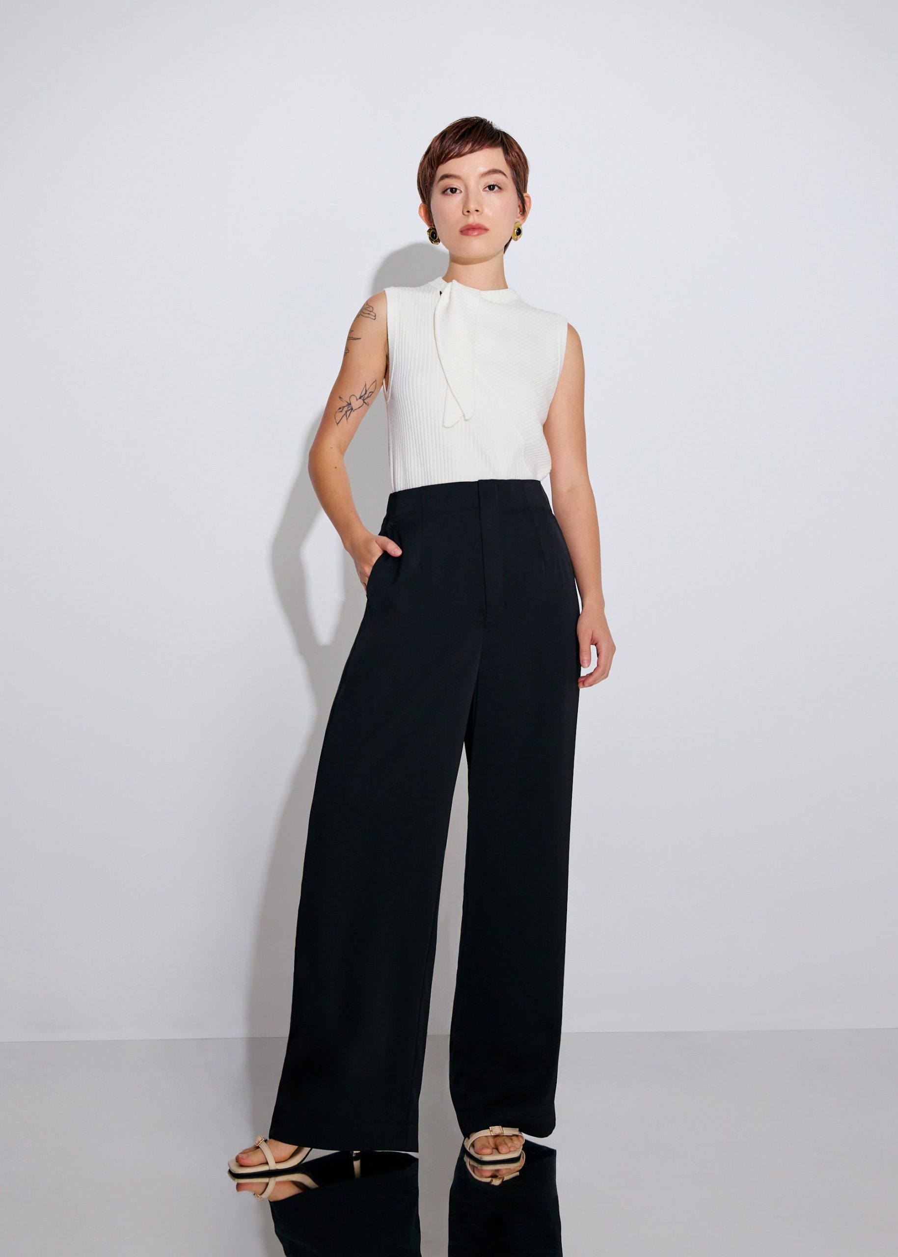 Leggy??Seva Satin Straight Leg Pants - Image 2