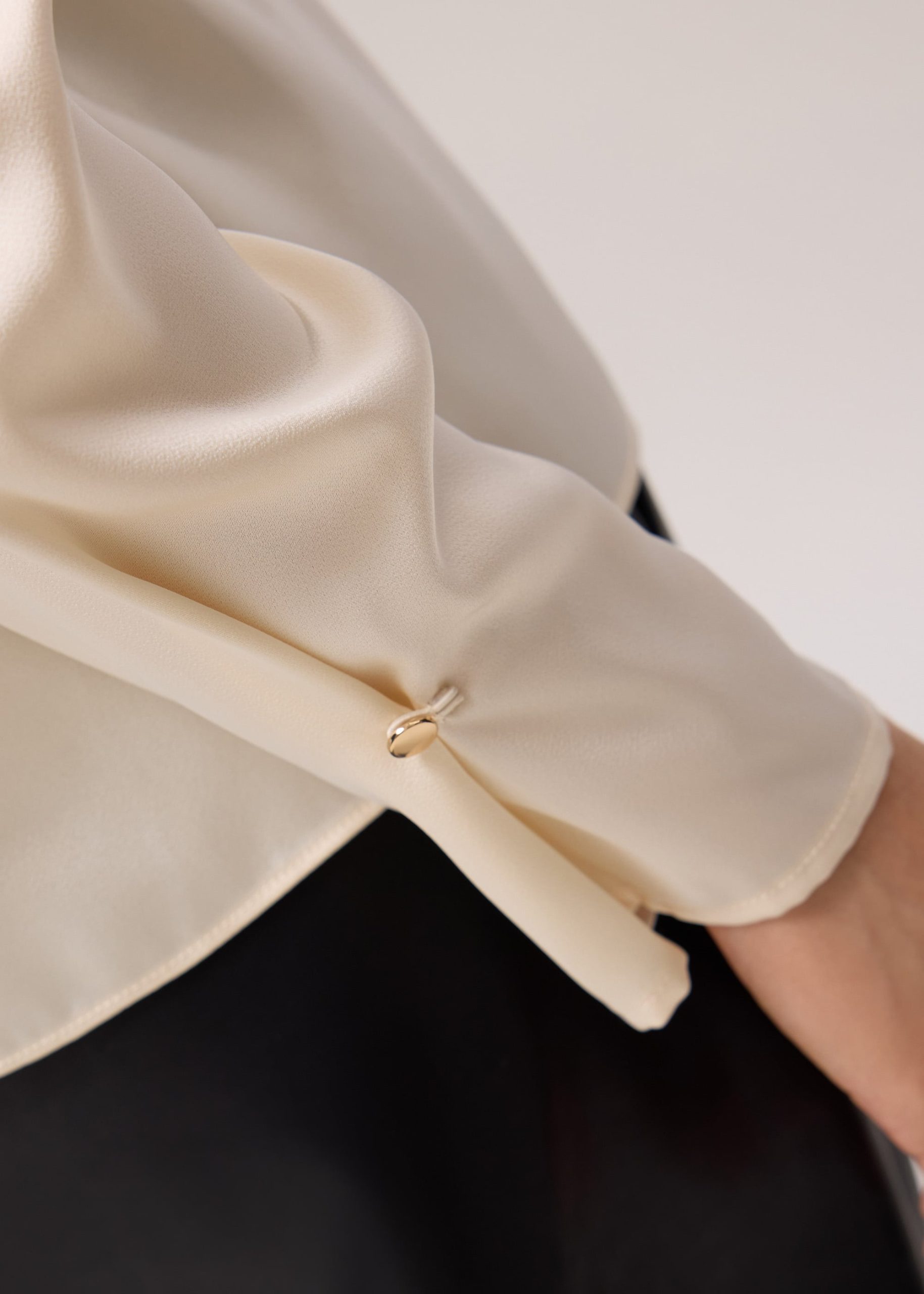 RuchedReady® Yejin Satin Sash Asymmetric Top - Image 4