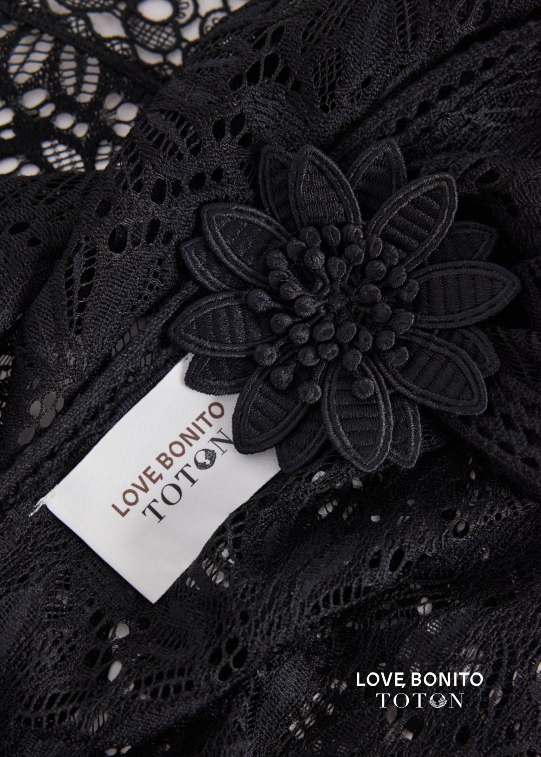 Love, Bonito x TOTON Lace Scarf With Brooch - Image 7