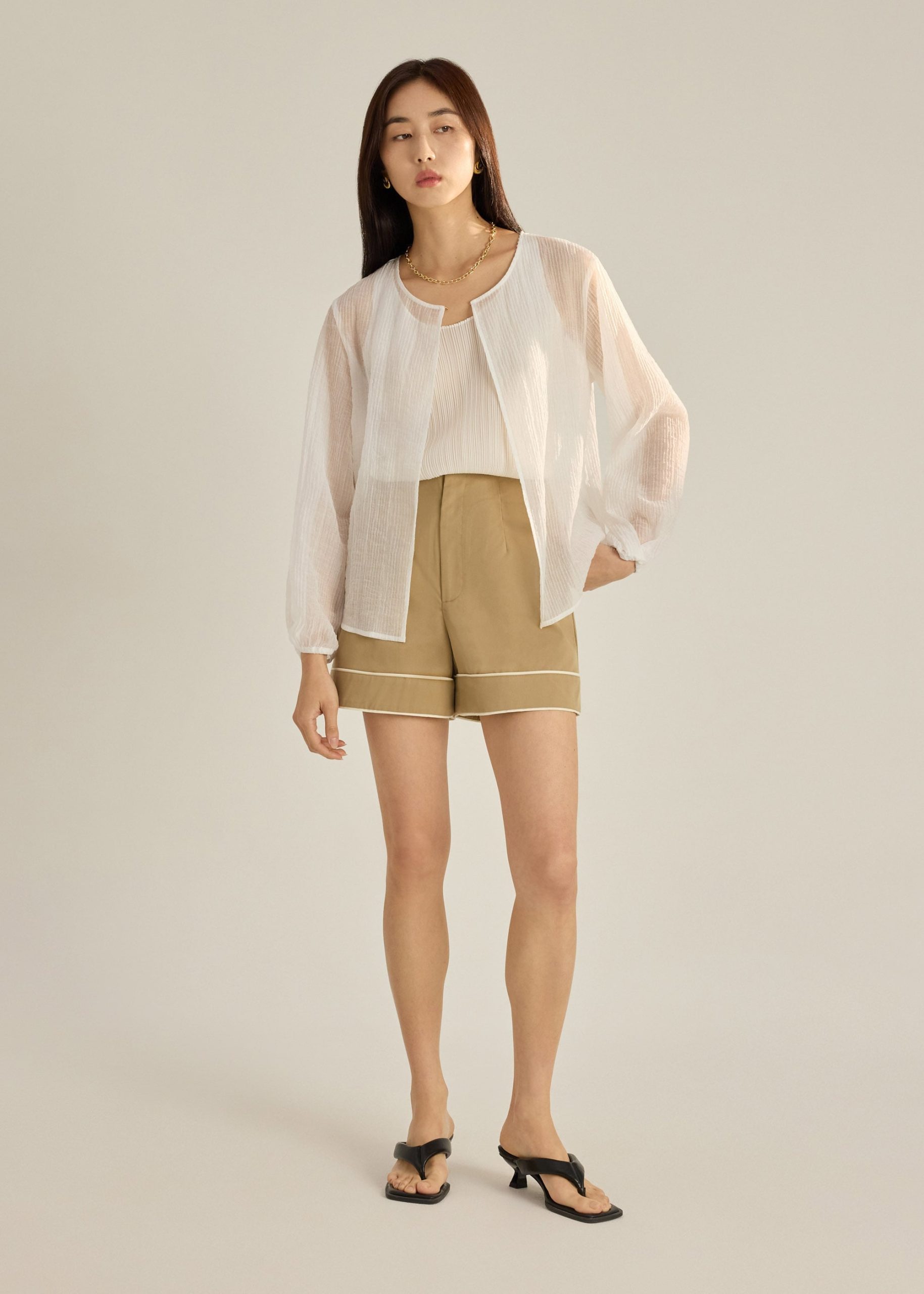 Viv RuchedReady® Sheer Textured Cardigan - Image 14