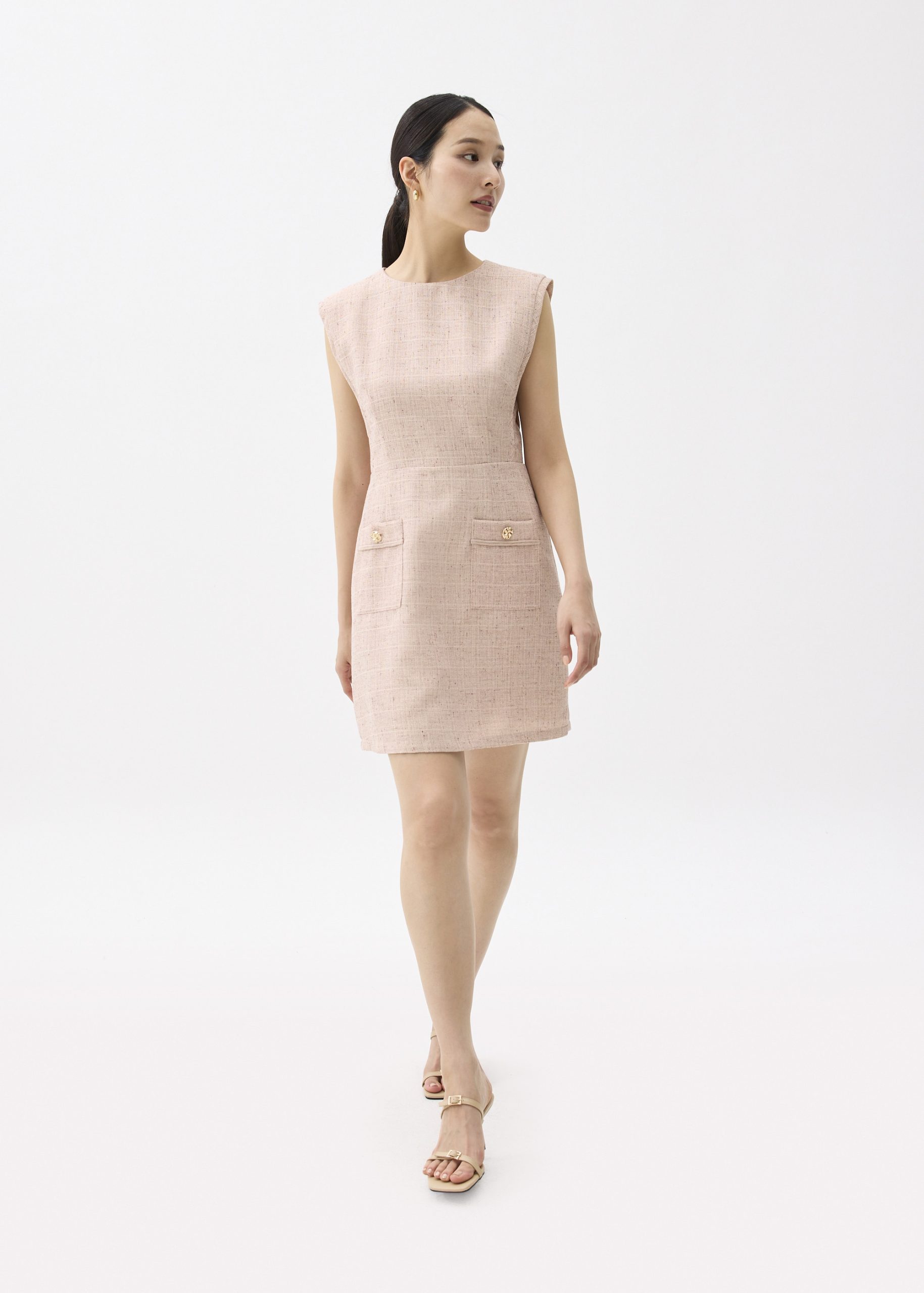 Aria Tweed A-line Mini Dress - Image 4