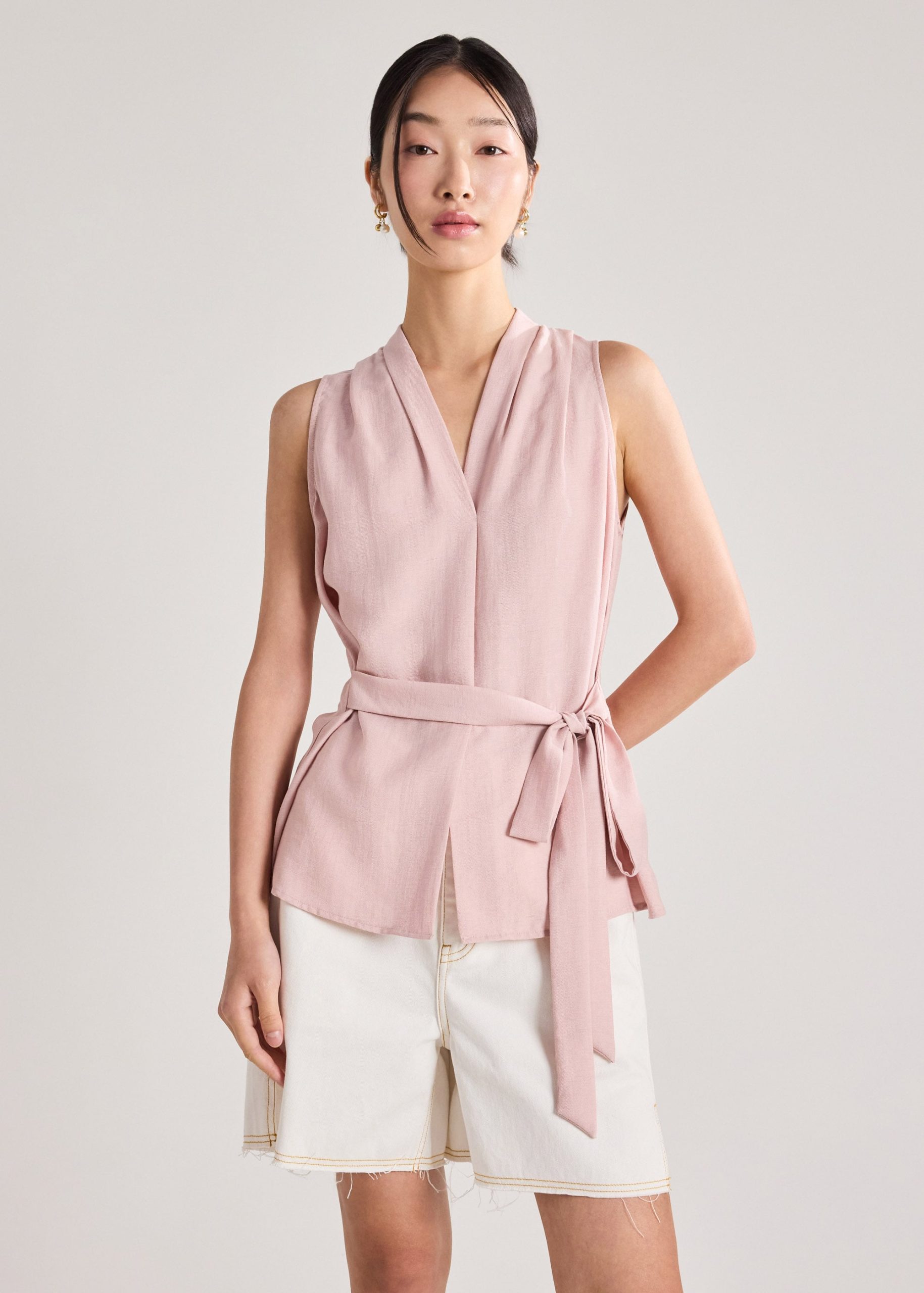 Peplum Top with Sash - Image 3