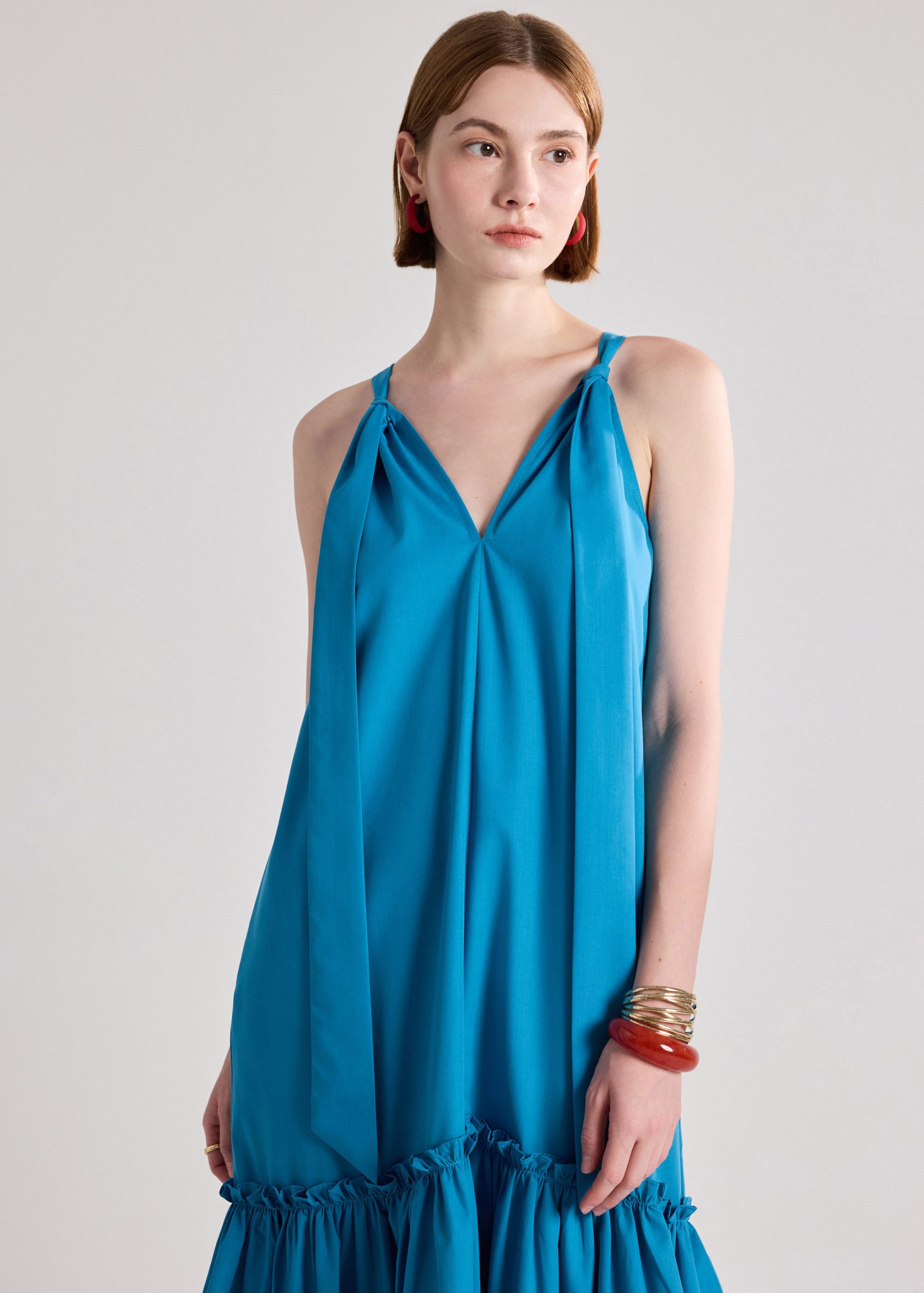 V-neck Trapeze Dress - Image 10