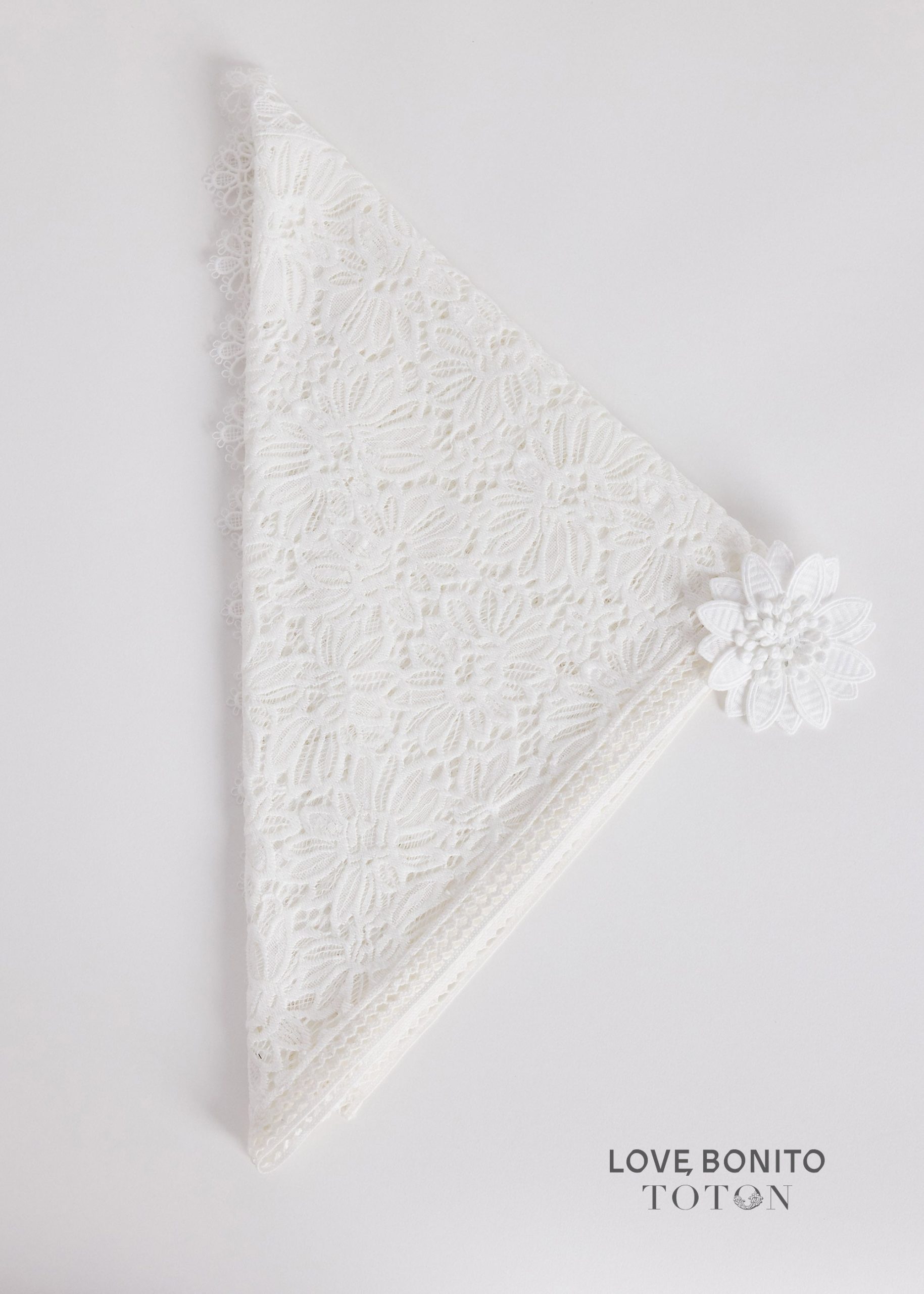 Love, Bonito x TOTON Lace Scarf With Brooch - Image 10