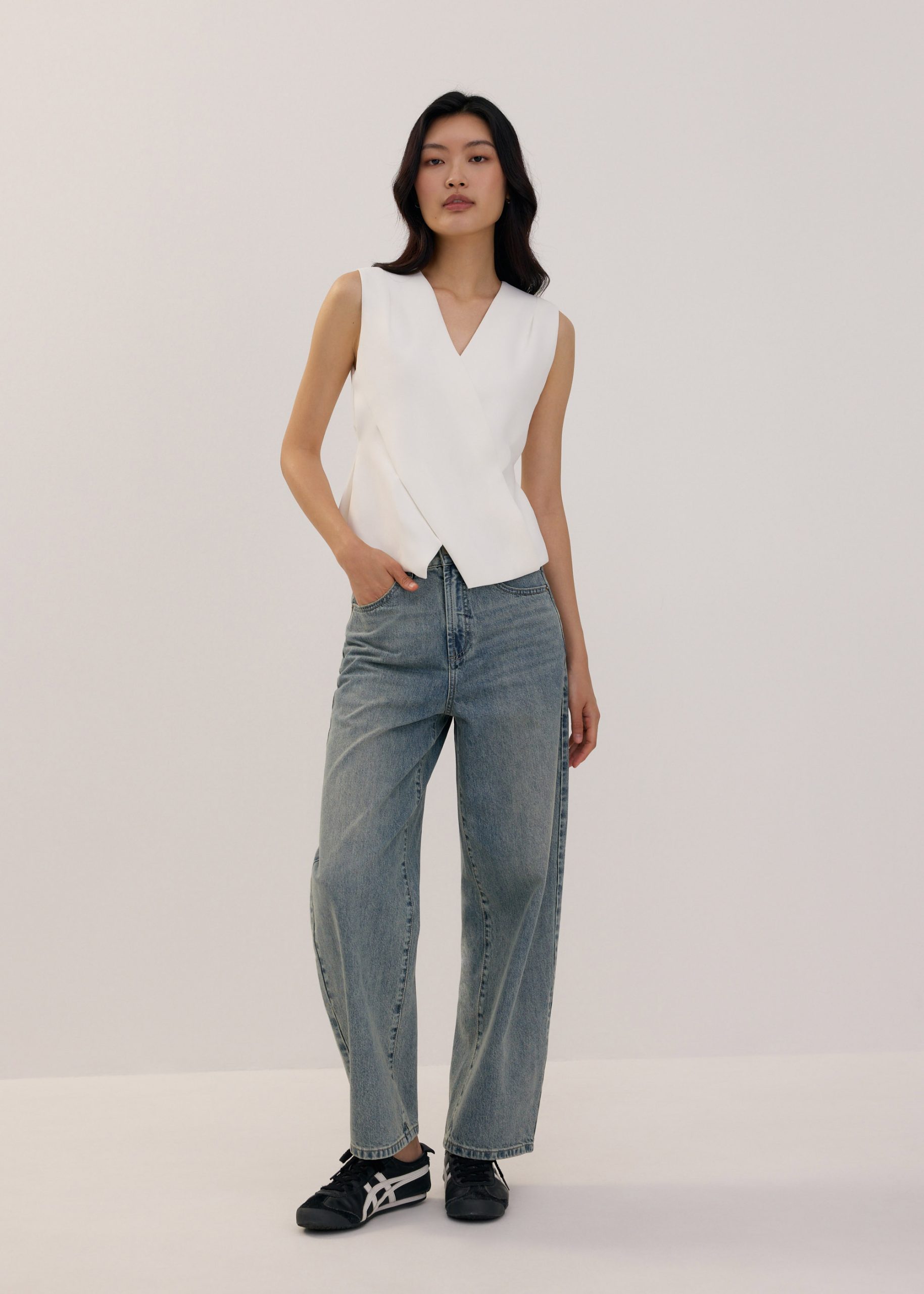 Mae Tailored Cross Over Top - Image 8
