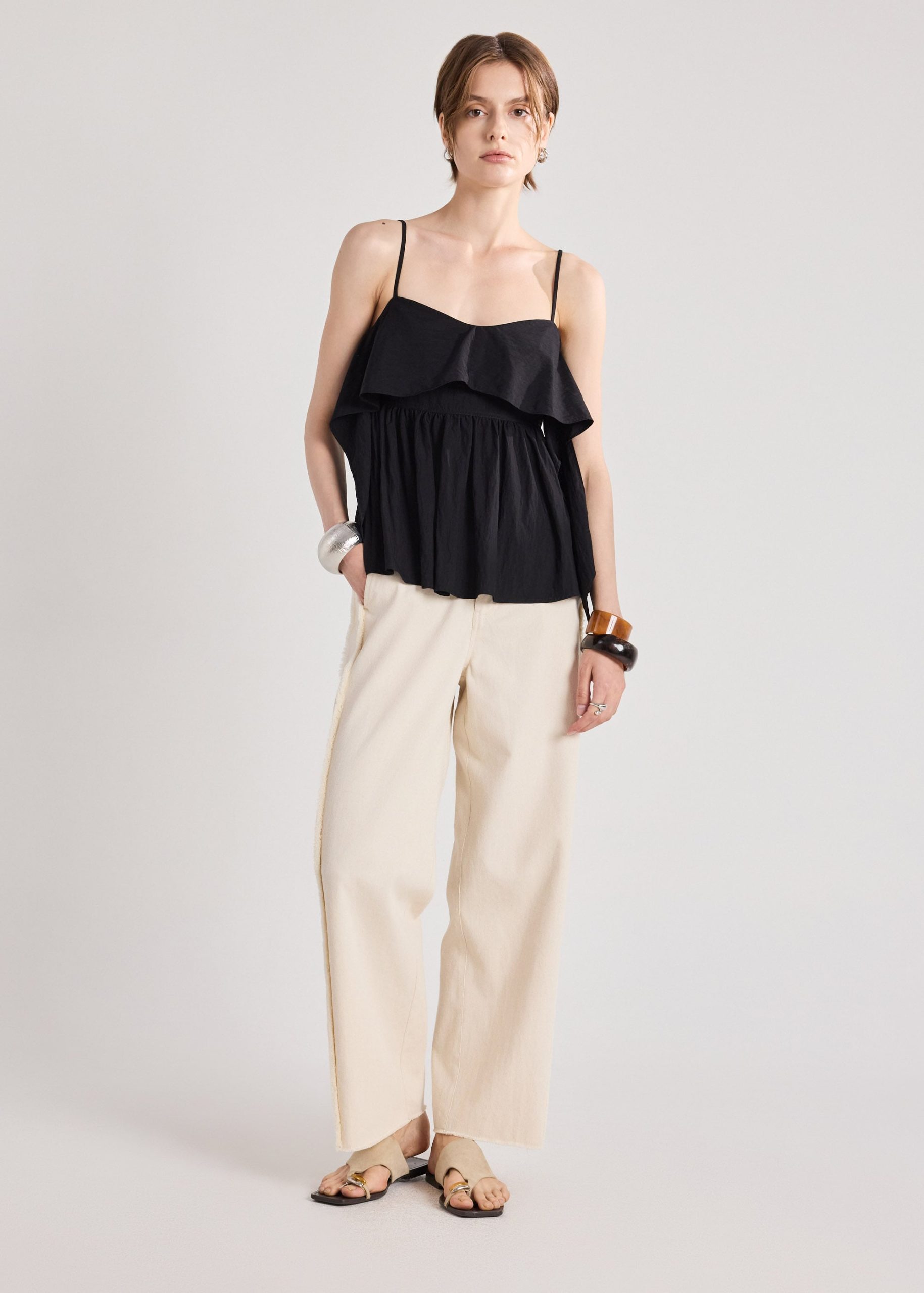 Ruffle Overlay Camisole - Image 2