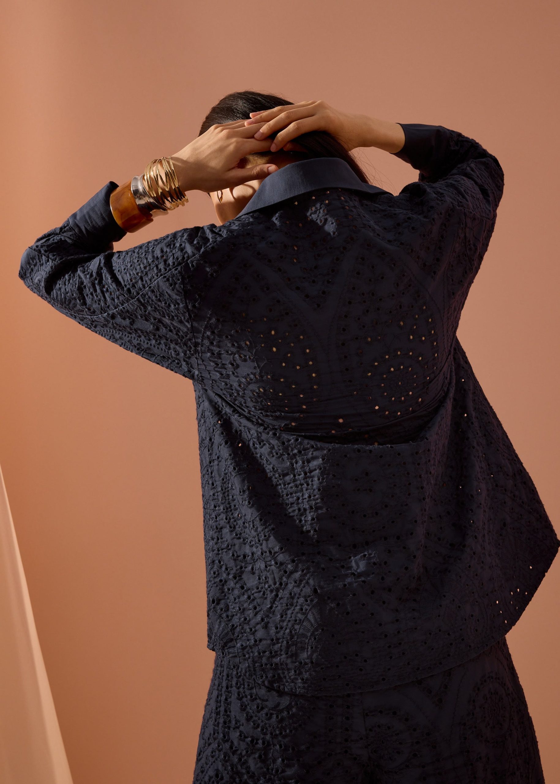 RuchedReady® Relaxed Collared Shirt in Soft Breeze Broderie - Image 13
