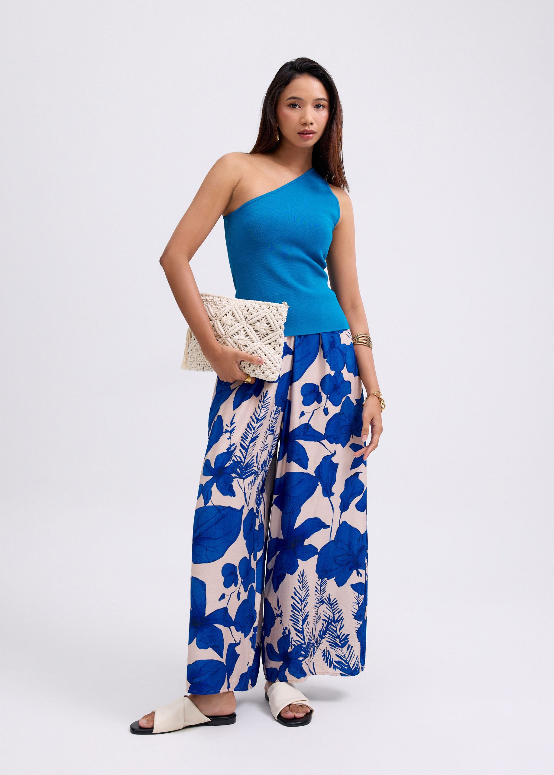 Elastic High Waist Wide Leg Pants in Garden City Blooms - Image 13