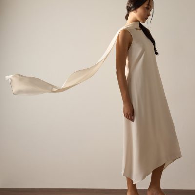 Suzanne Multi-way Detachable Shawl Column Midaxi Dress