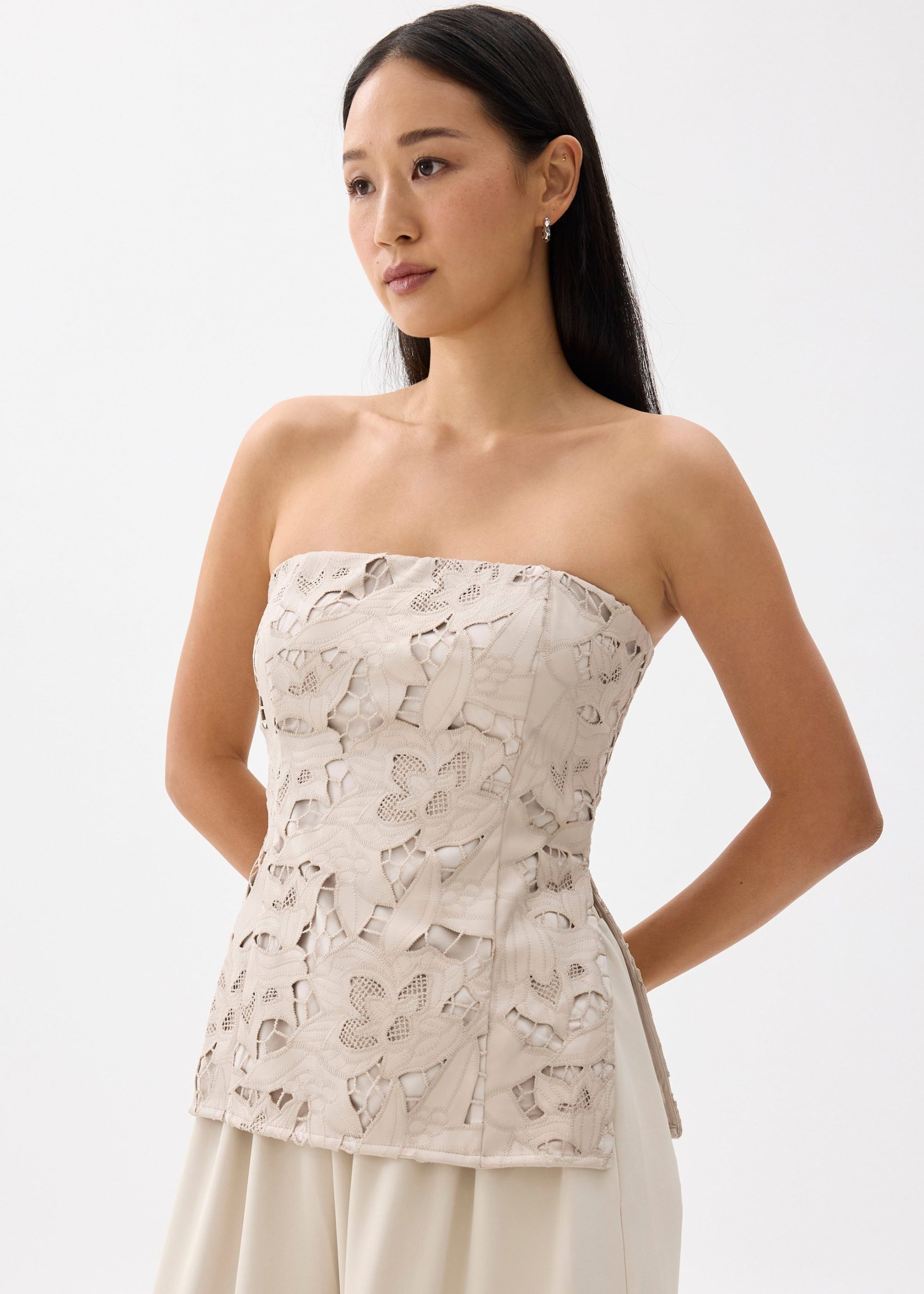 BraFree by LB Vegan Leather Lace Tube Top - Image 7