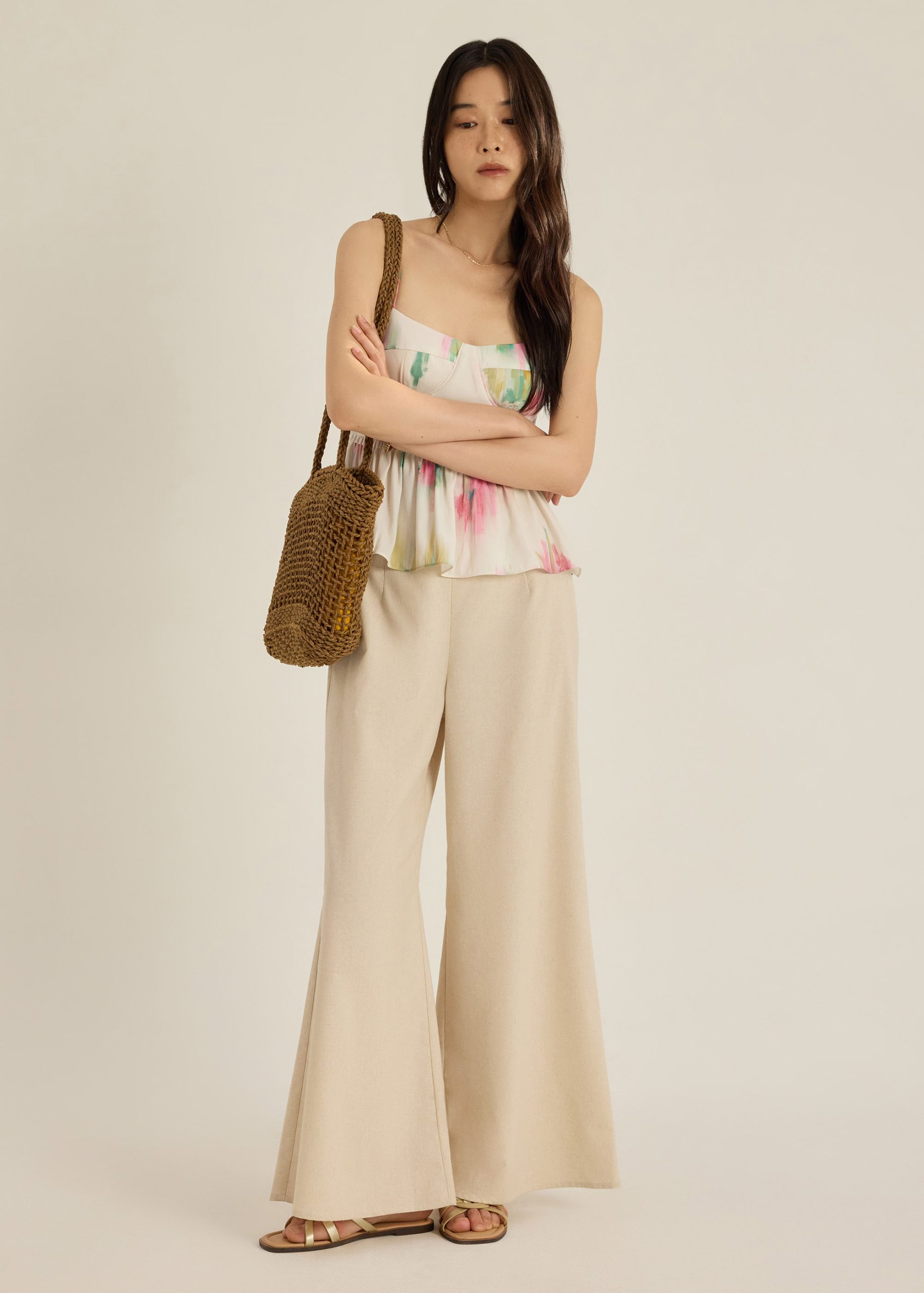 Peplum Camisole in Summer Haze - Image 2