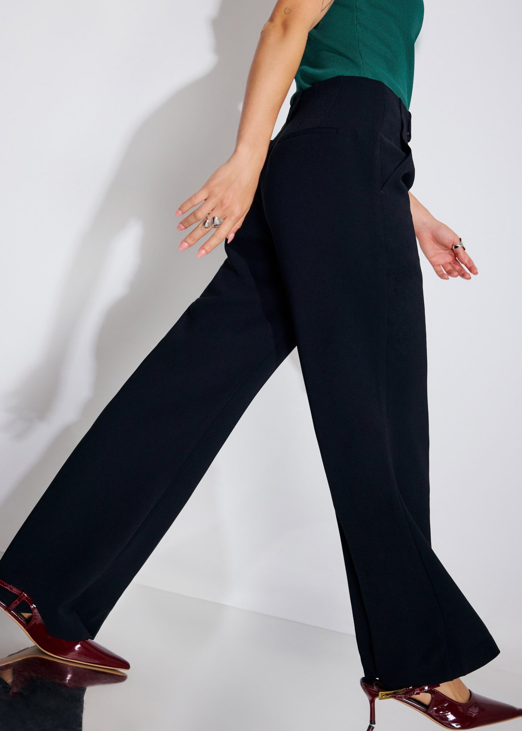 PETITE Leggy??Pvara Crepe Kick Flare Pants - Image 5