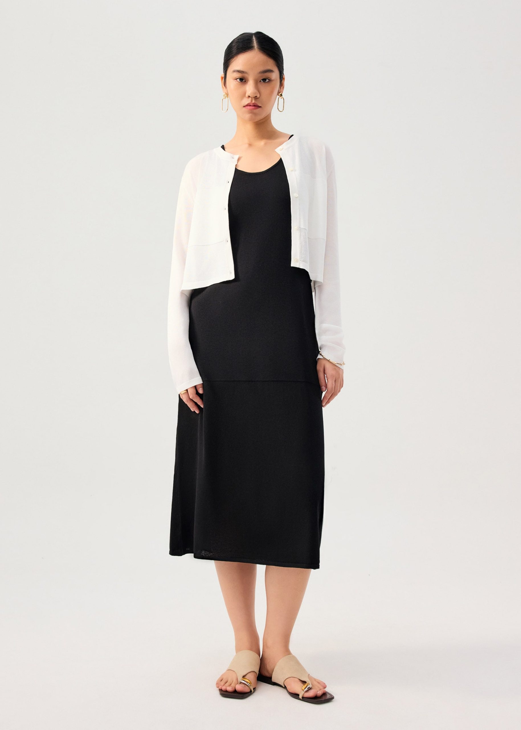 Reversible Sheer Knit Column Midaxi Dress - Image 2