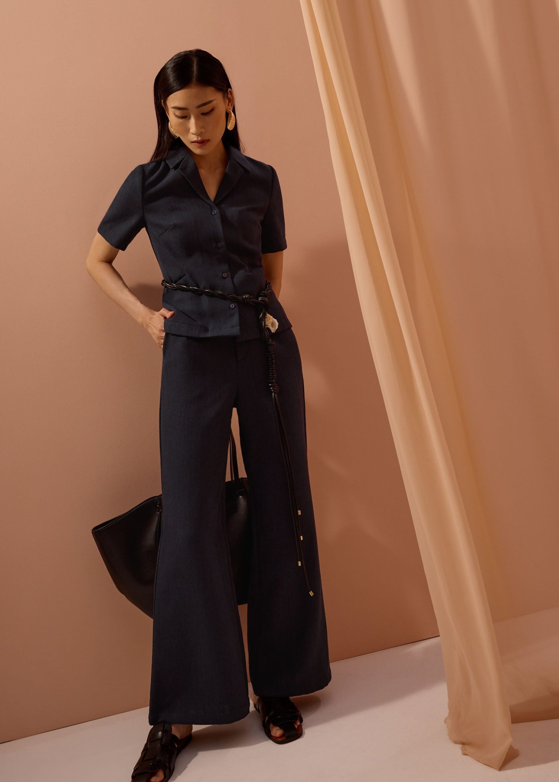 Leggy??Pvara Textured Flare Pants - Image 7