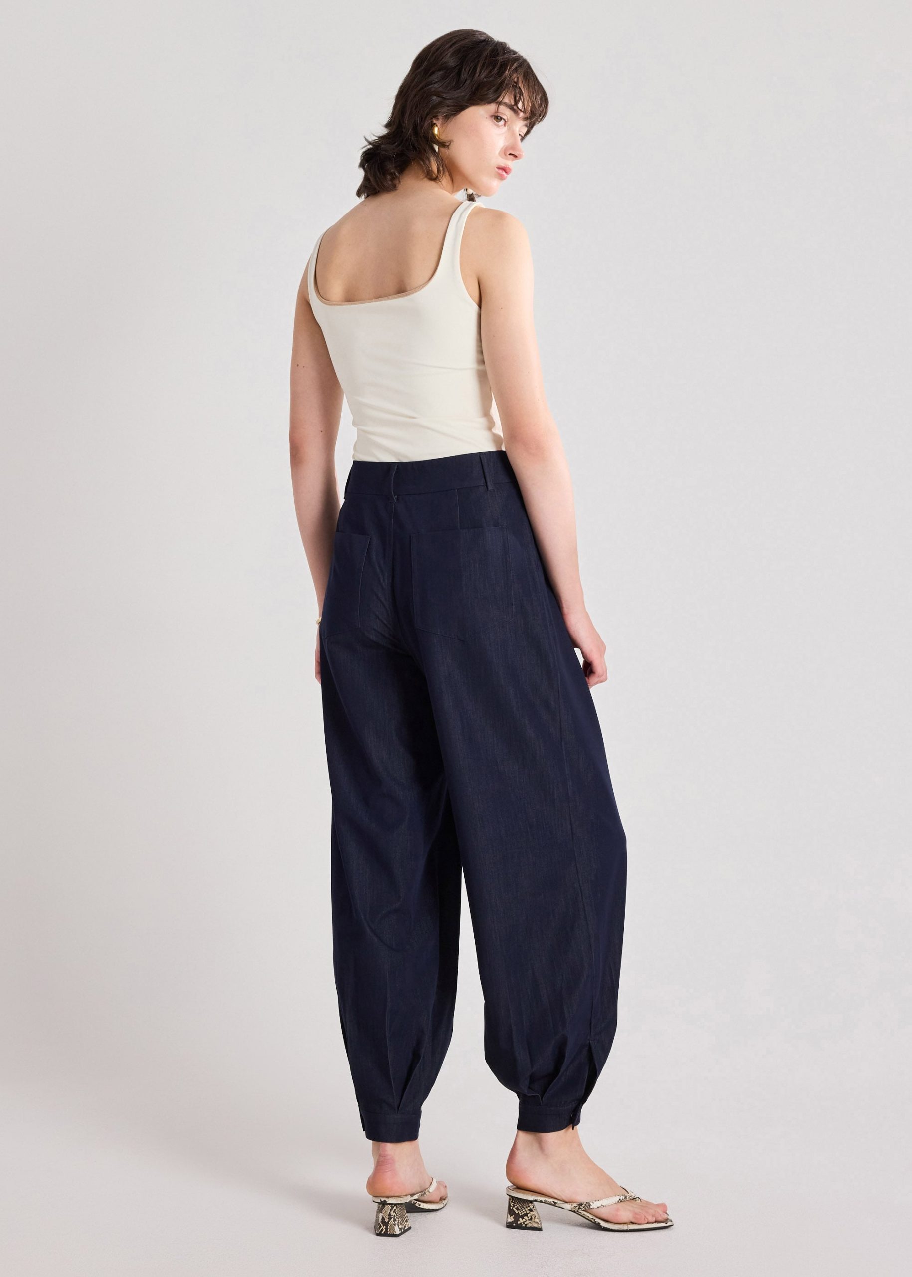 Chambray Balloon Pants - Image 4