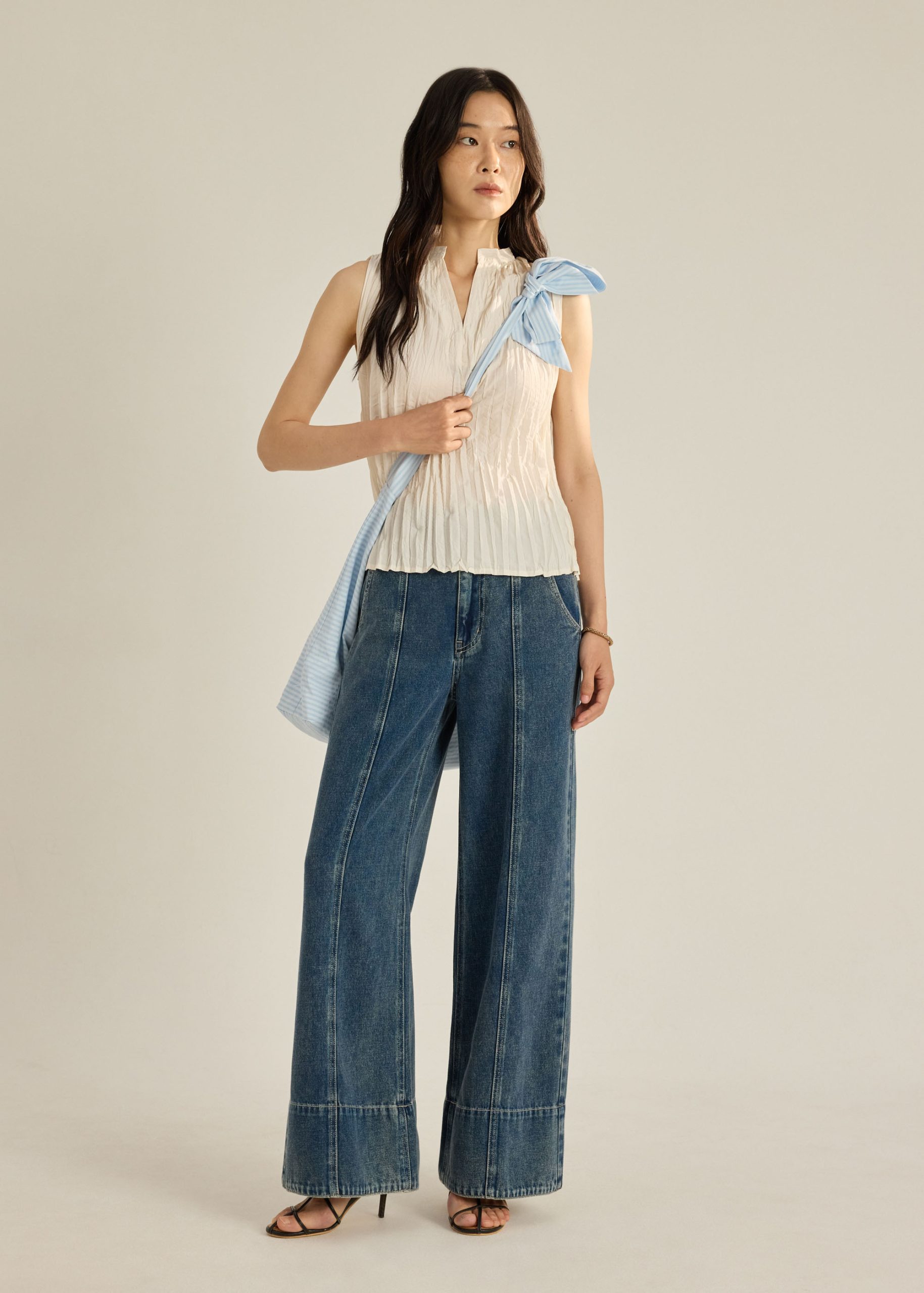 Celeste Crinkled Pleats Top - Image 8