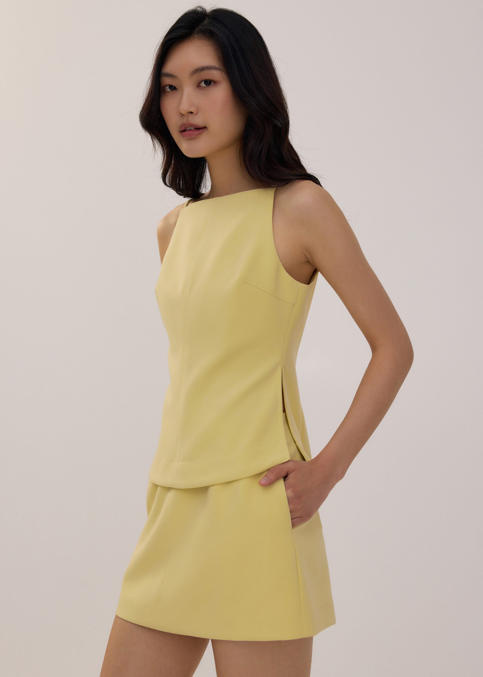 Straight Neck Fitted Camisole Top - Image 37