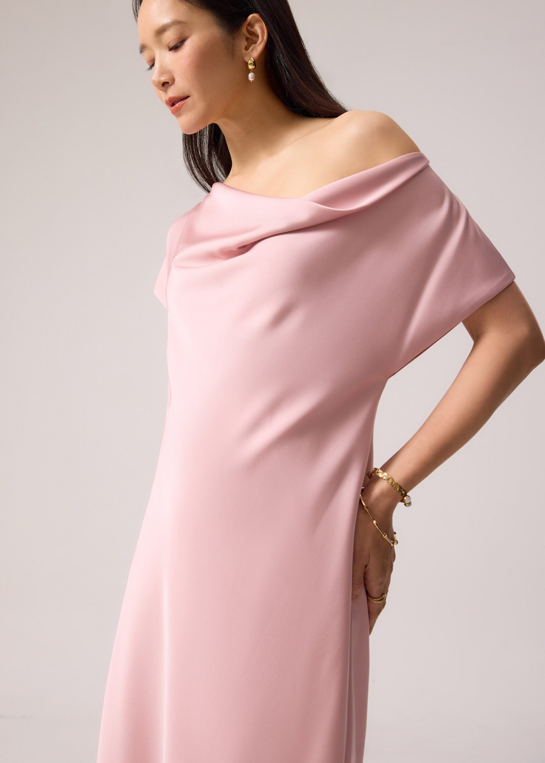 Satin Bias Cut Midaxi Dress - Image 9