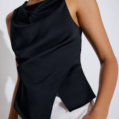 Asymmetric Satin Top