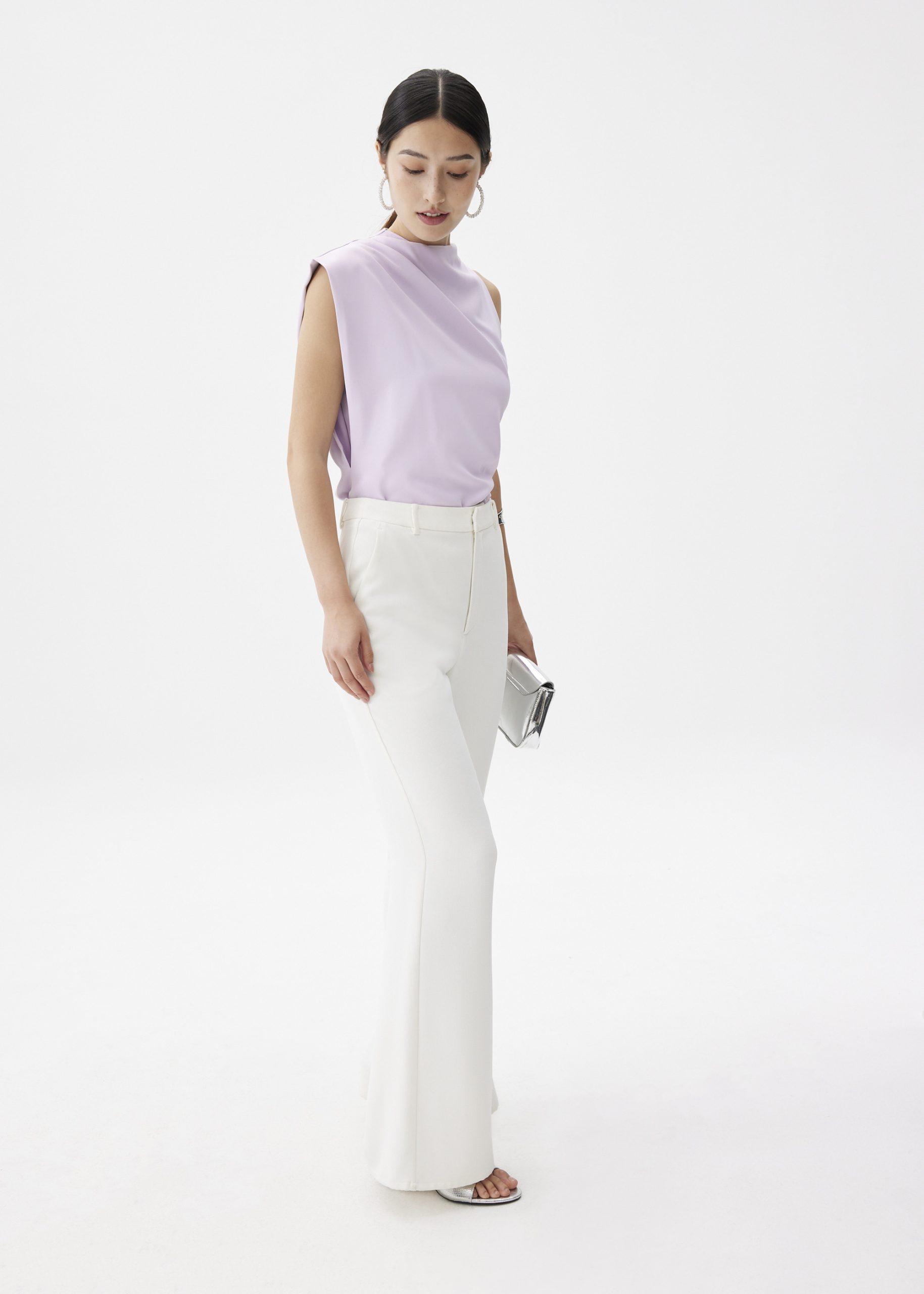 Maya Asymmetric Drape Blouse - Image 8