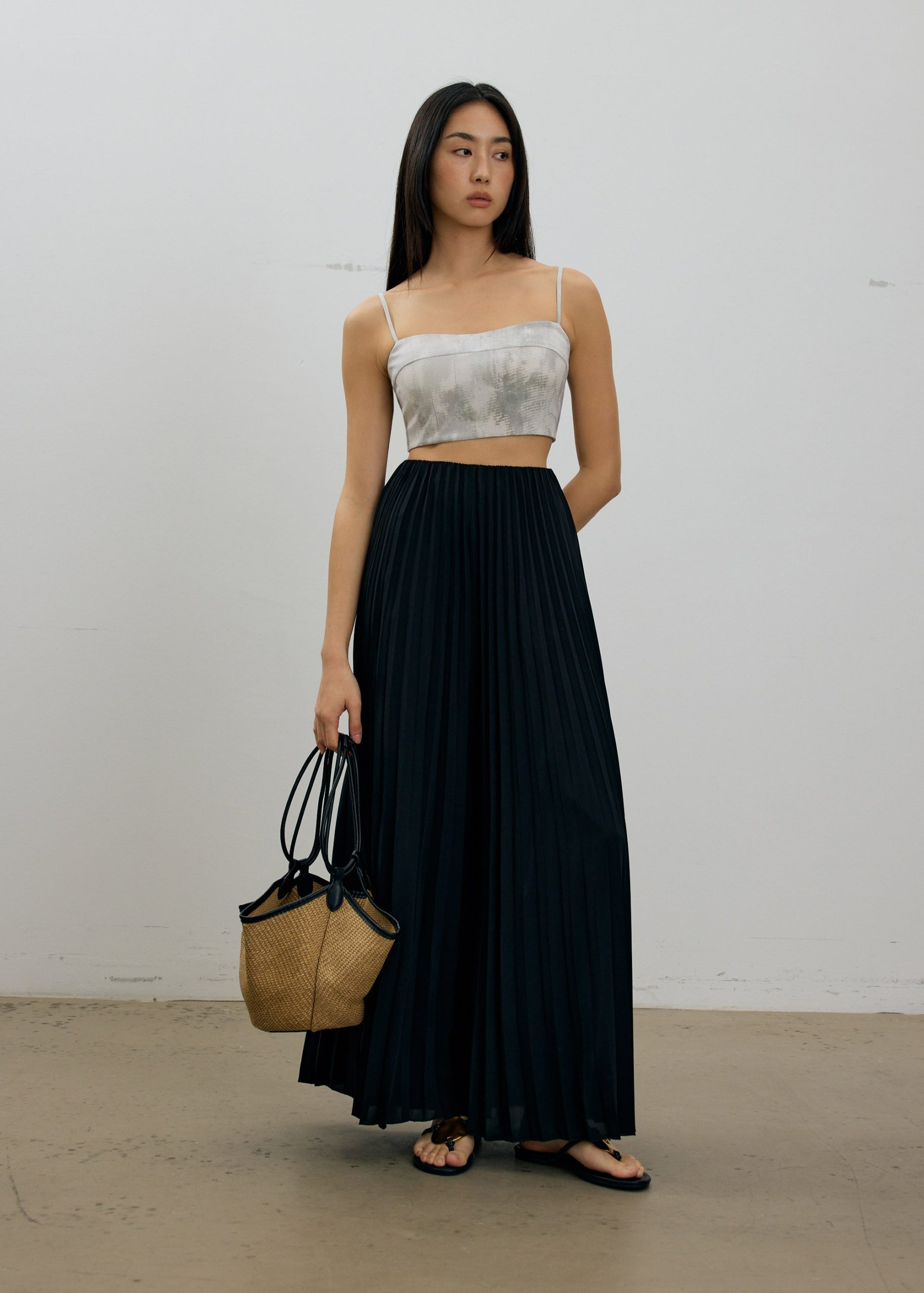 BraFree by LB Abstract Smocked Crop Top - Image 2